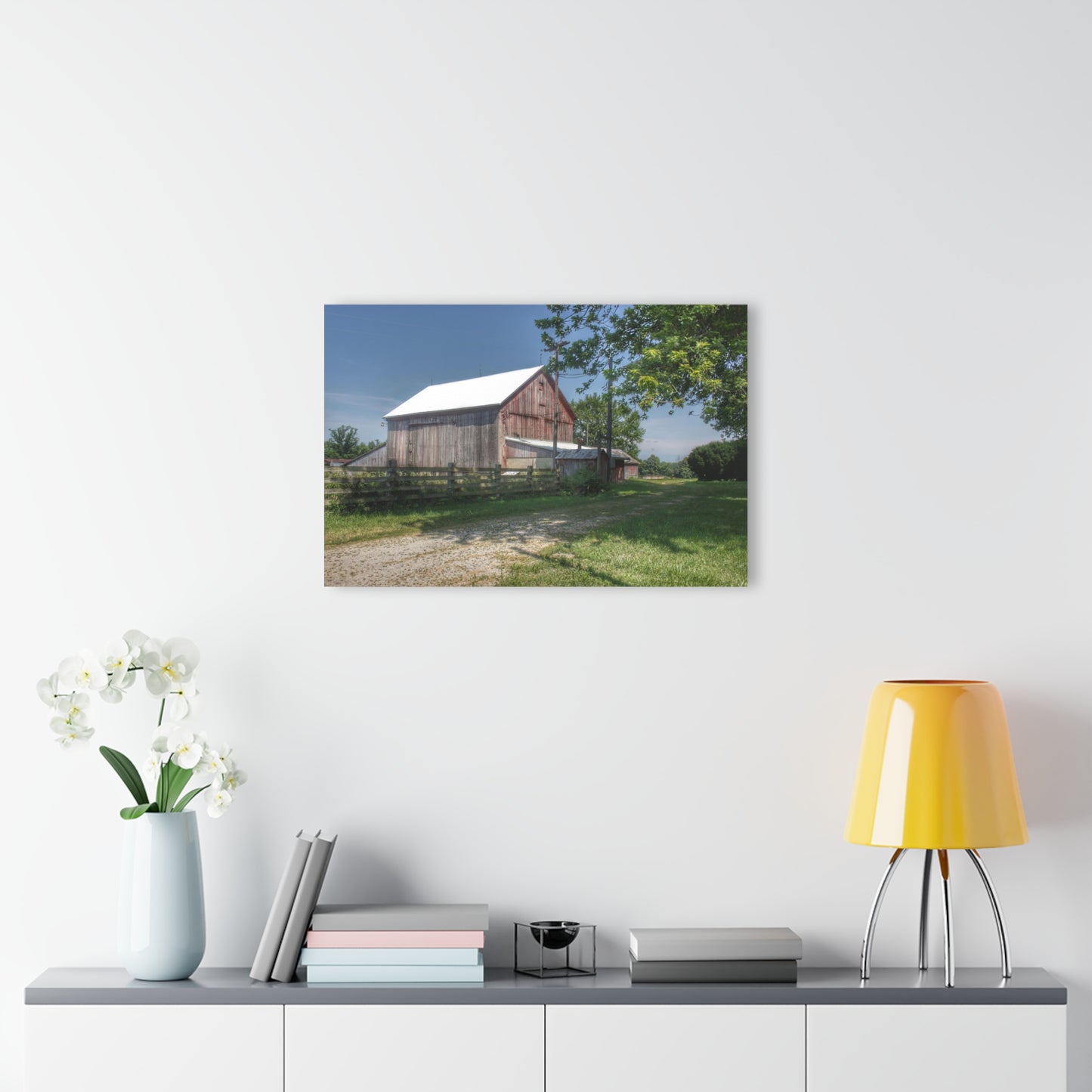 U R There Photography Castle Road Cow Barn II Rustic Farmhouse Acrylic Wall Print