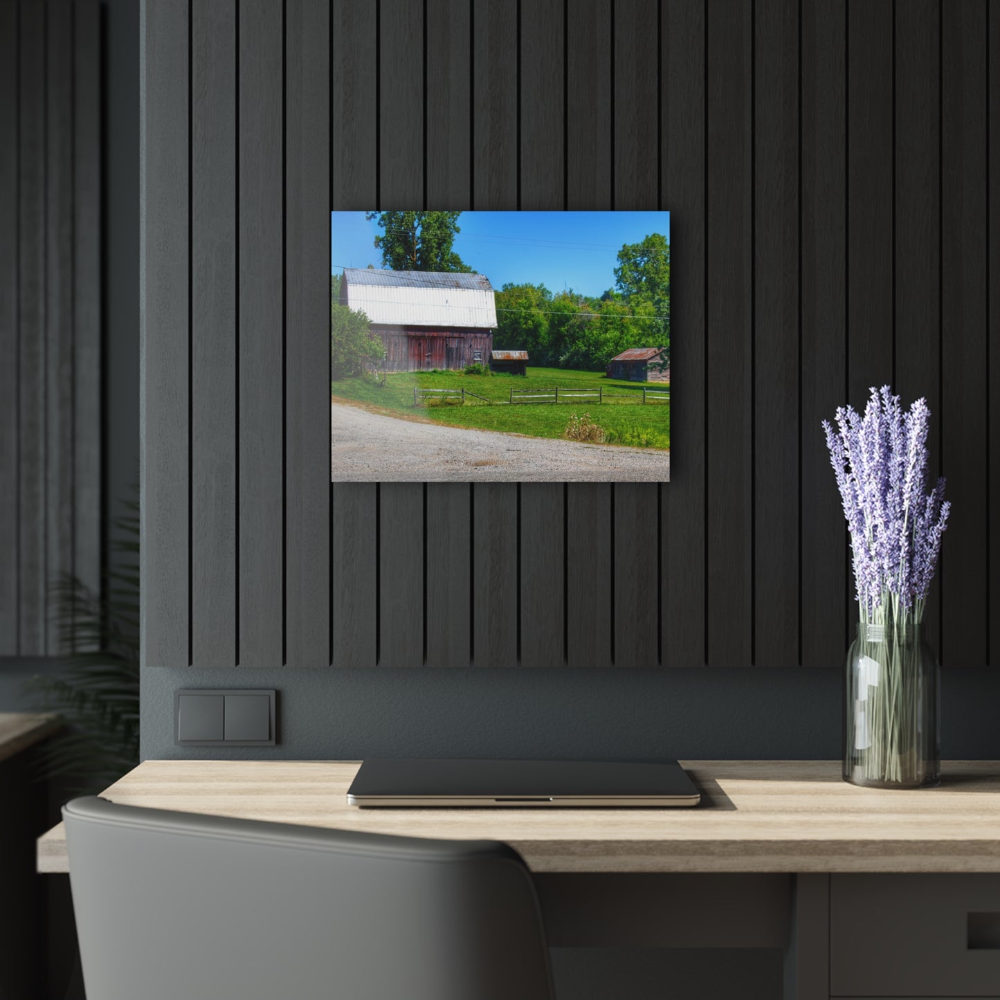 U R There Photography Vienna Road Greys Rustic Farmhouse Acrylic Wall Print