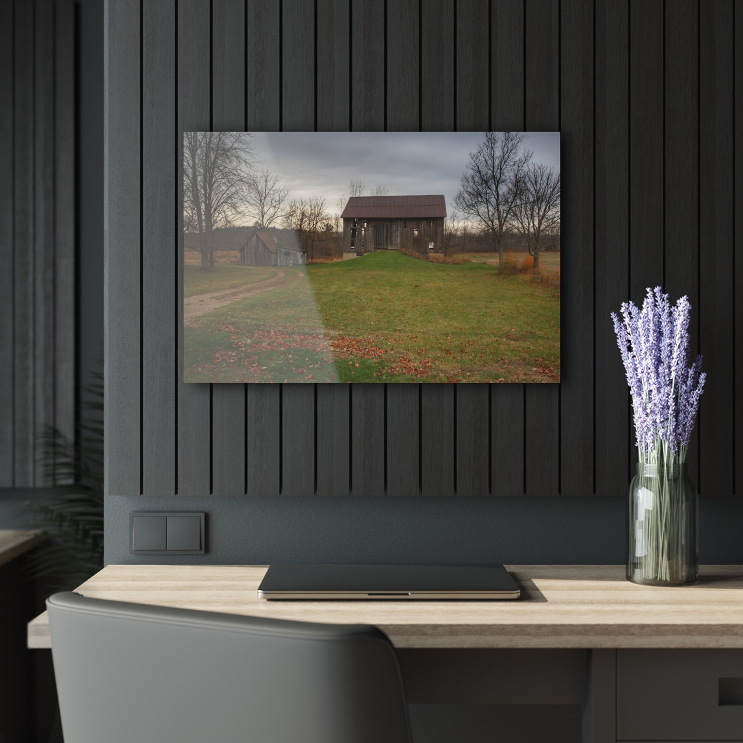 U R There Photography Roadside Greys of Carsonville Rustic Farmhouse Acrylic Wall Print