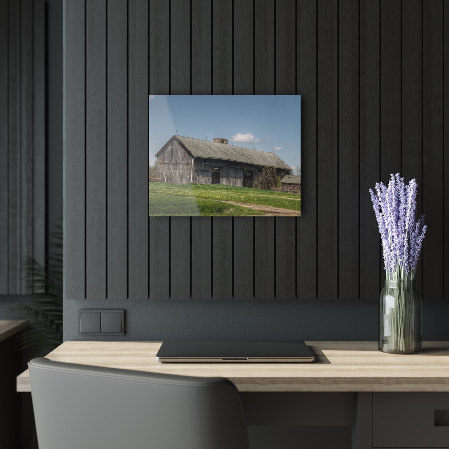 U R There Photography Wilder Road Grey II Rustic Farmhouse Acrylic Wall Print