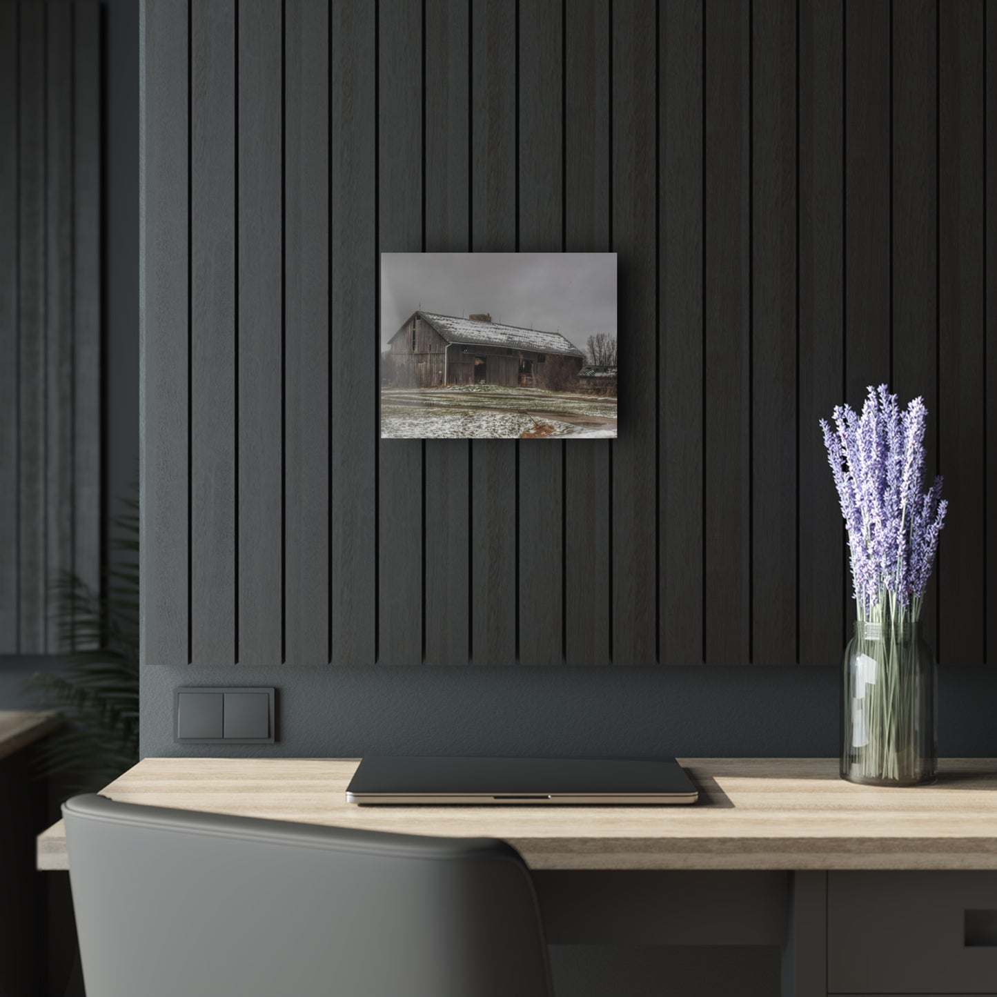 U R There Photography Wilder Road Grey in Spring Rustic Farmhouse Acrylic Wall Print