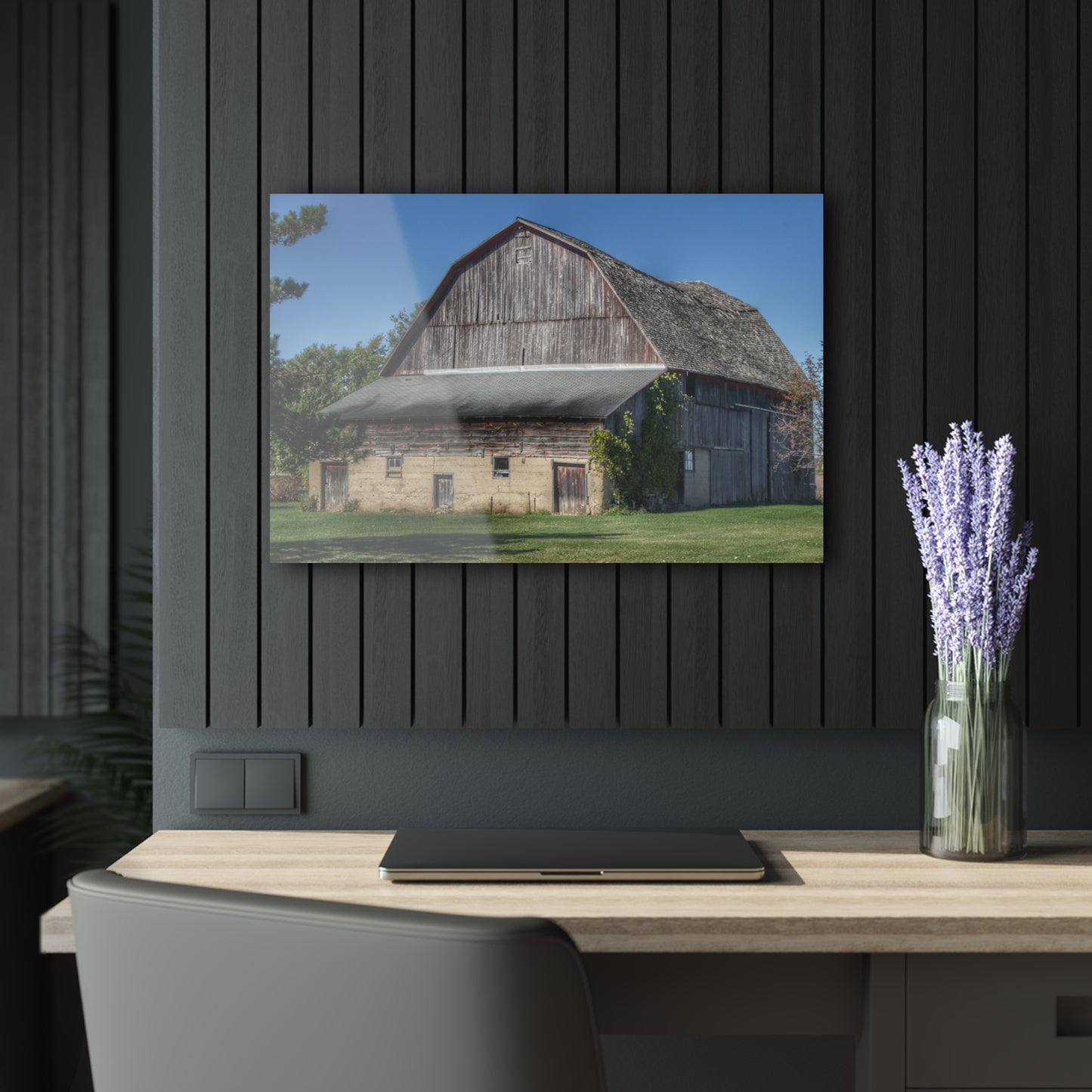U R There Photography Snover Old Grey Rustic Farmhouse Acrylic Wall Print