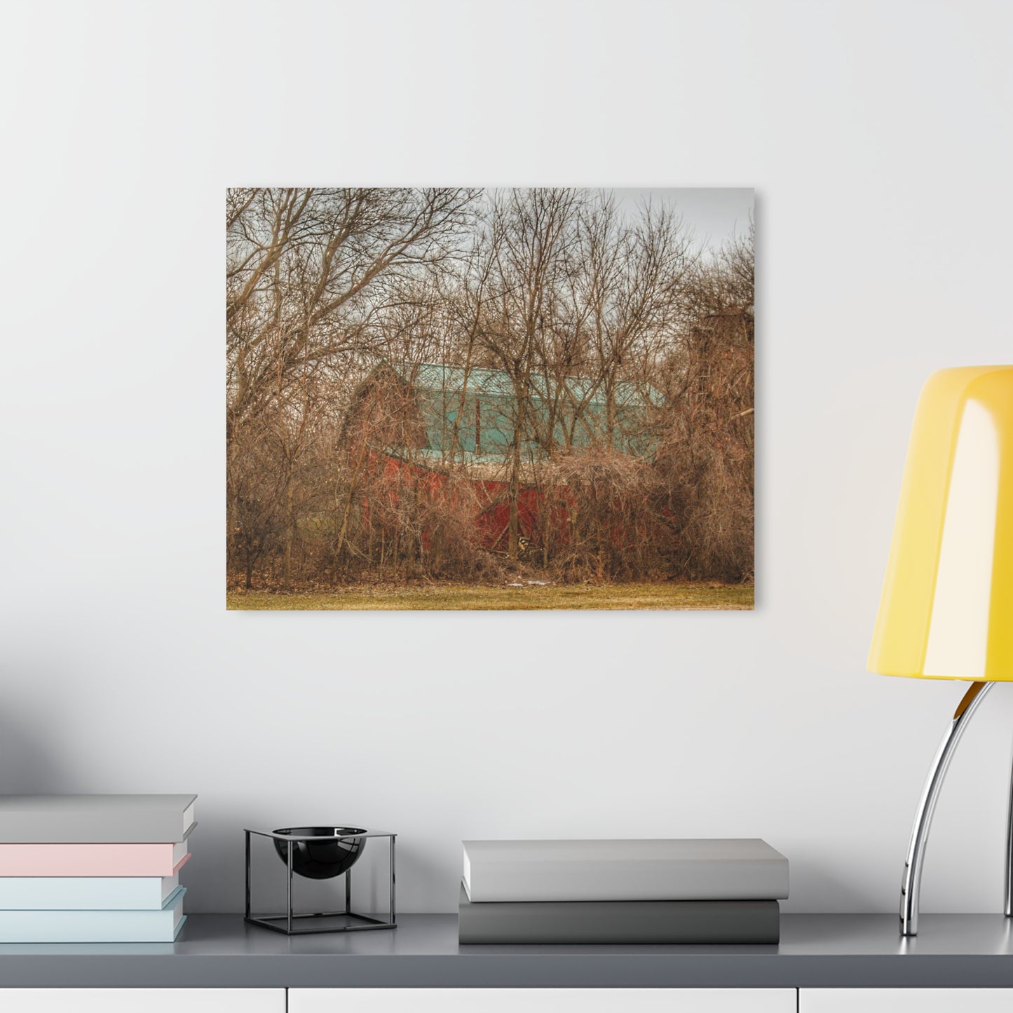 U R There Photography Bray Road Hidden Barnyard Red III Rustic Farmhouse Acrylic Wall Print