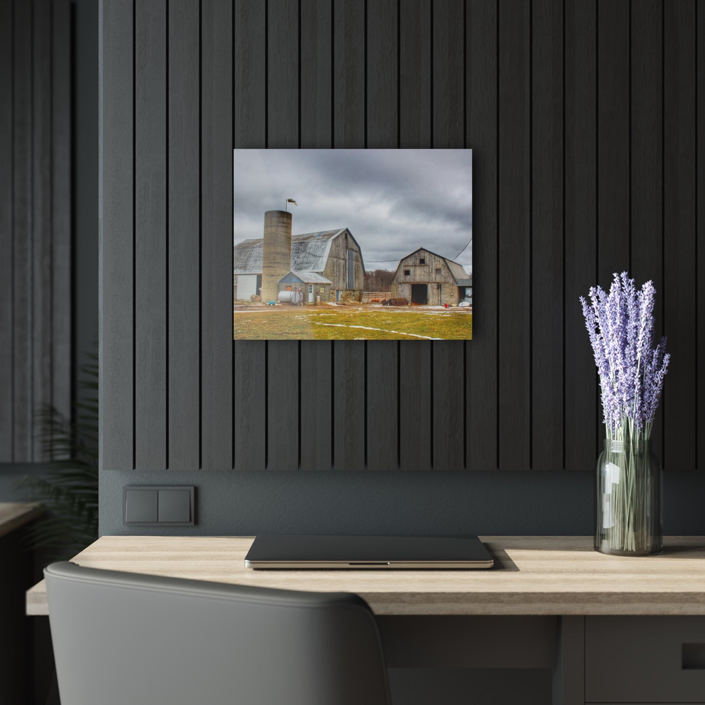 U R There Photography Chapman Greys Rustic Farmhouse Acrylic Wall Print