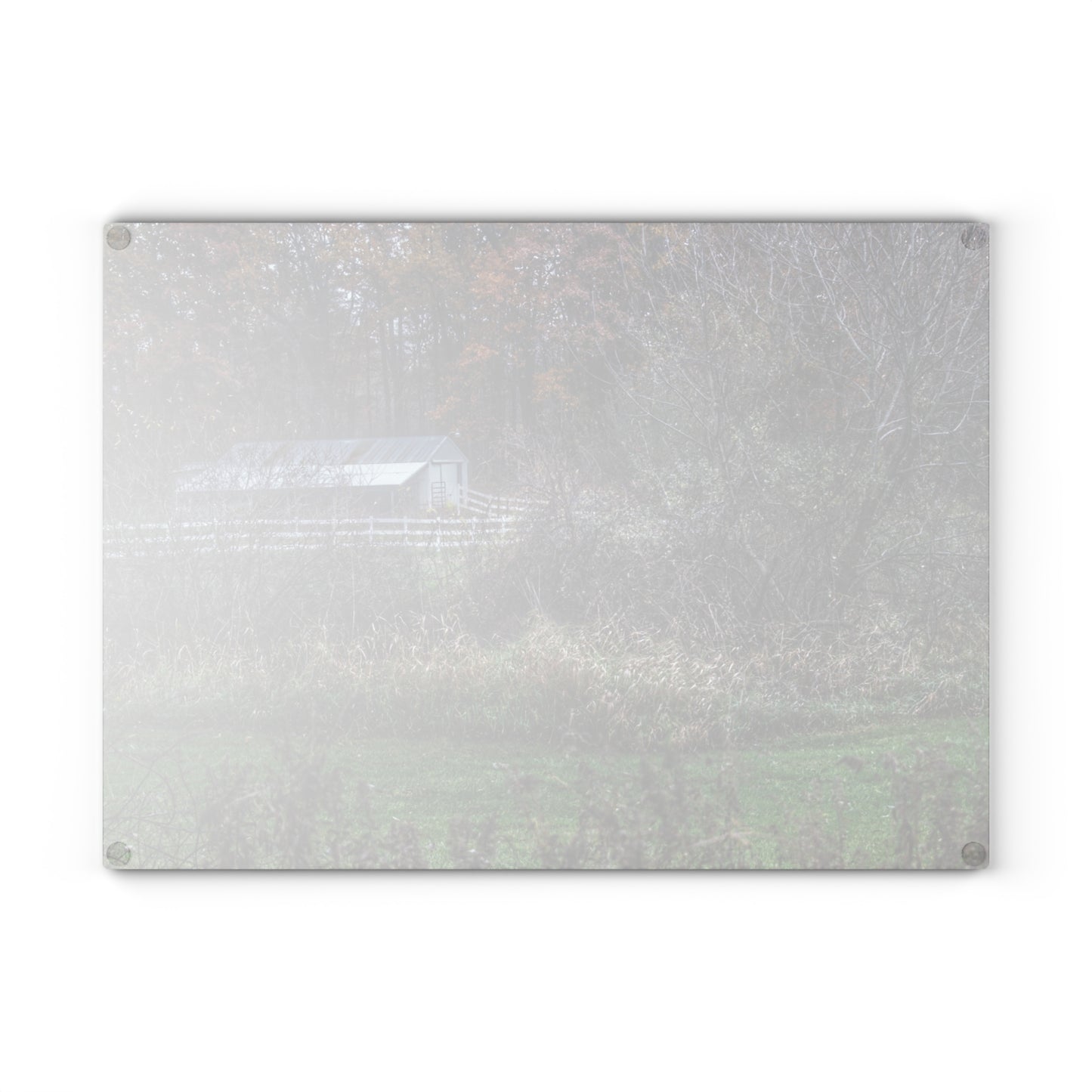 U R There Photography Shifman Road Stable Rustic Farmhouse Tempered-Glass Cutting Board