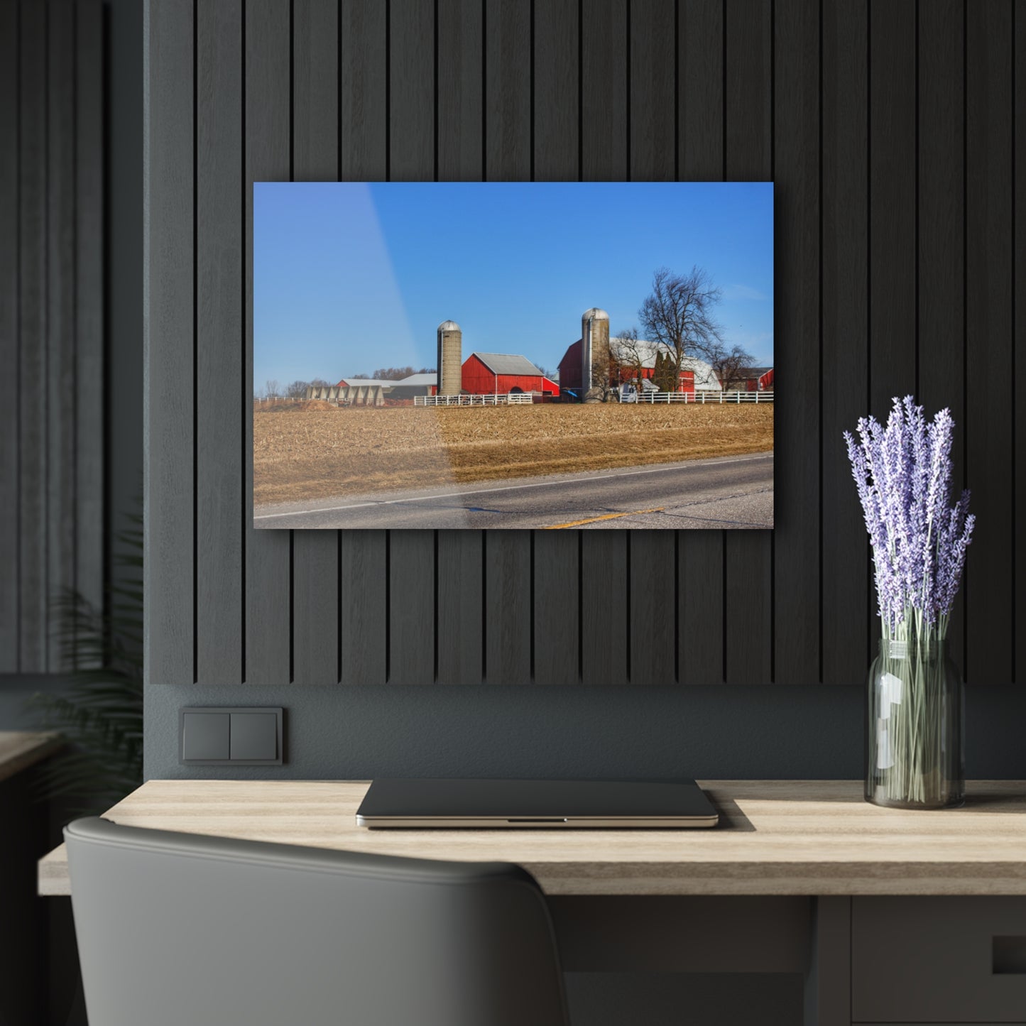 U R There Photography Marlette Reds Rustic Farmhouse Acrylic Wall Print