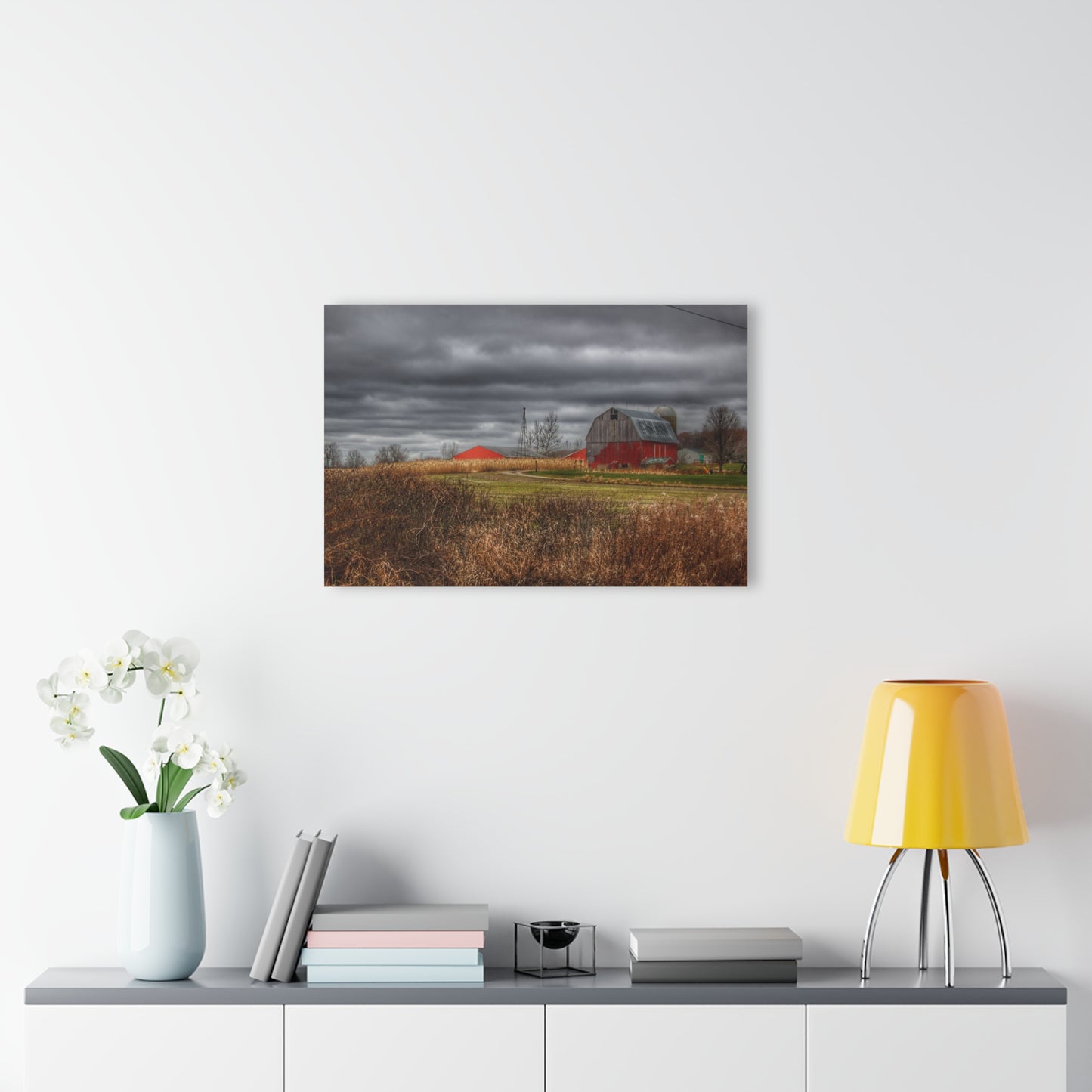 U R There Photography Slattery Road Grey Rustic Farmhouse Acrylic Wall Print