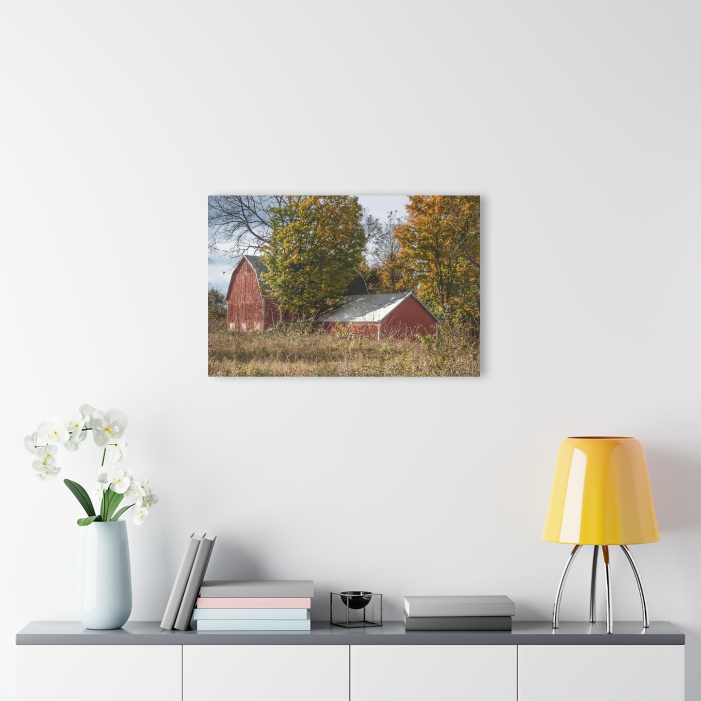 U R There Photography Bowers Road Red I Rustic Farmhouse Acrylic Wall Print