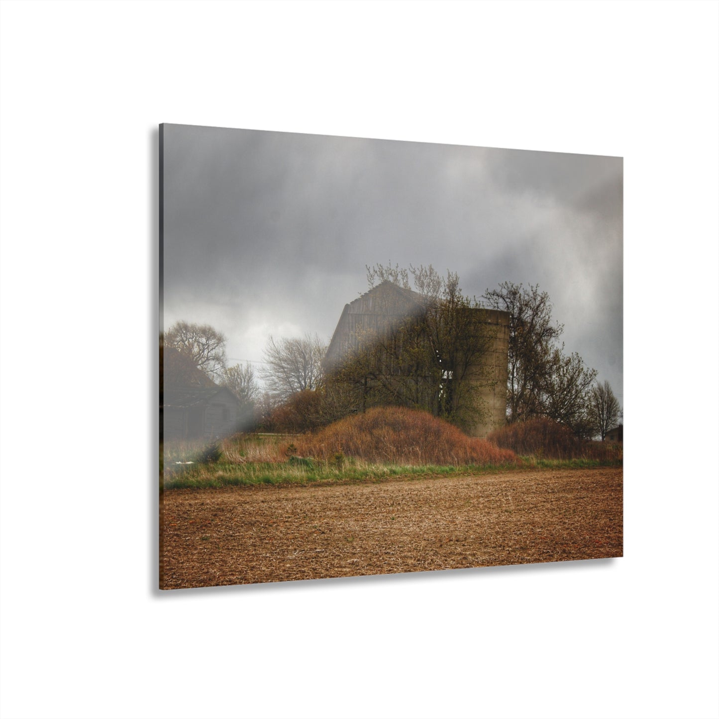 U R There Photography West Snover Grey Rustic Farmhouse Acrylic Wall Print