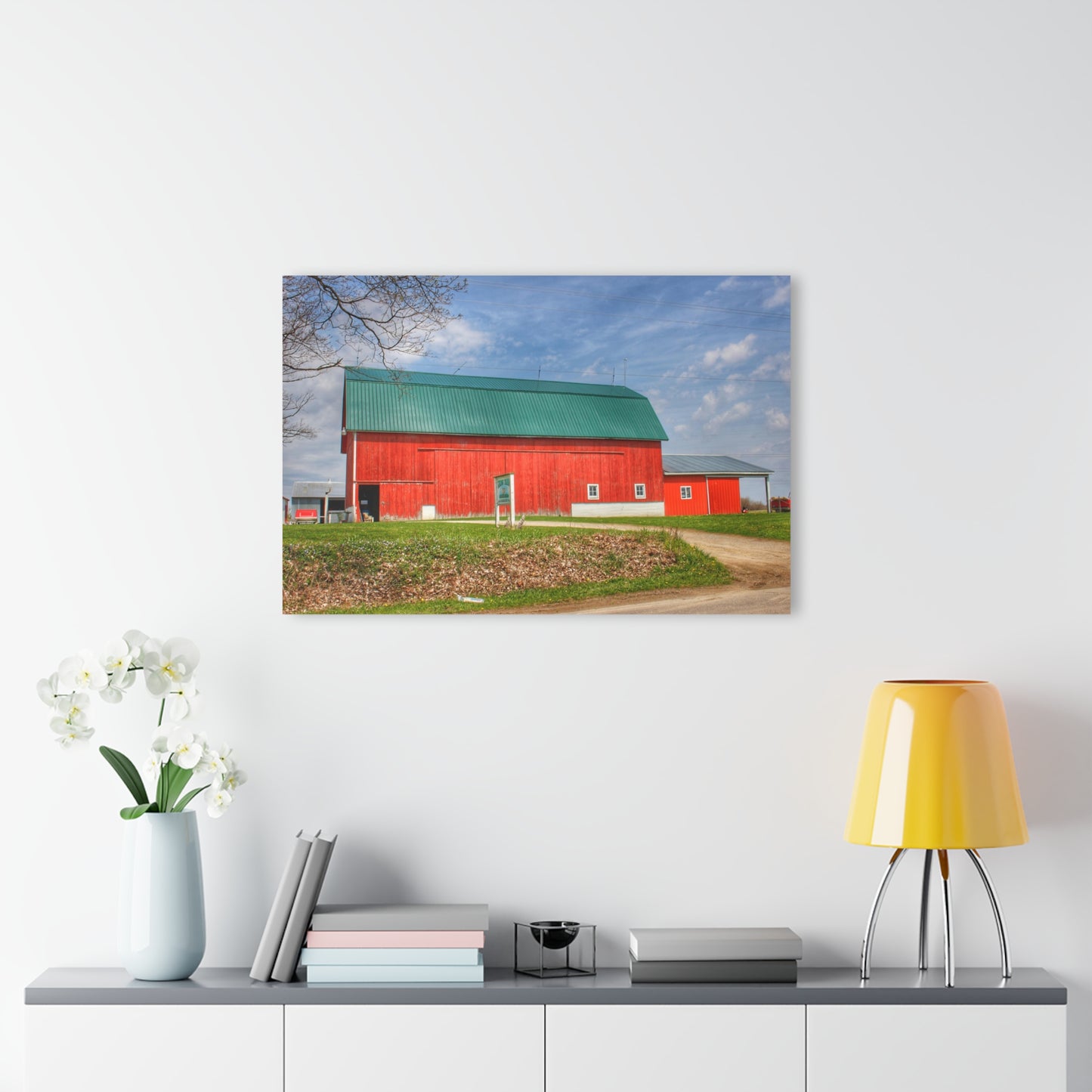 U R There Photography Coldwater Road Red II Rustic Farmhouse Acrylic Wall Print