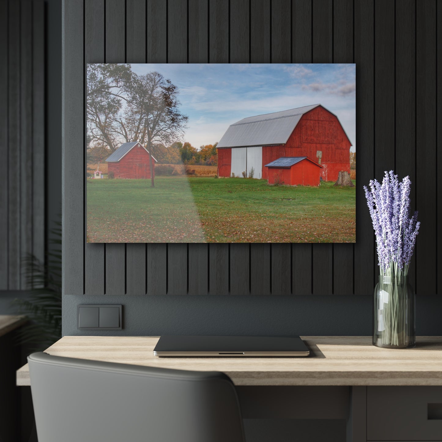 U R There Photography Ruth Reds Rustic Farmhouse Acrylic Wall Print