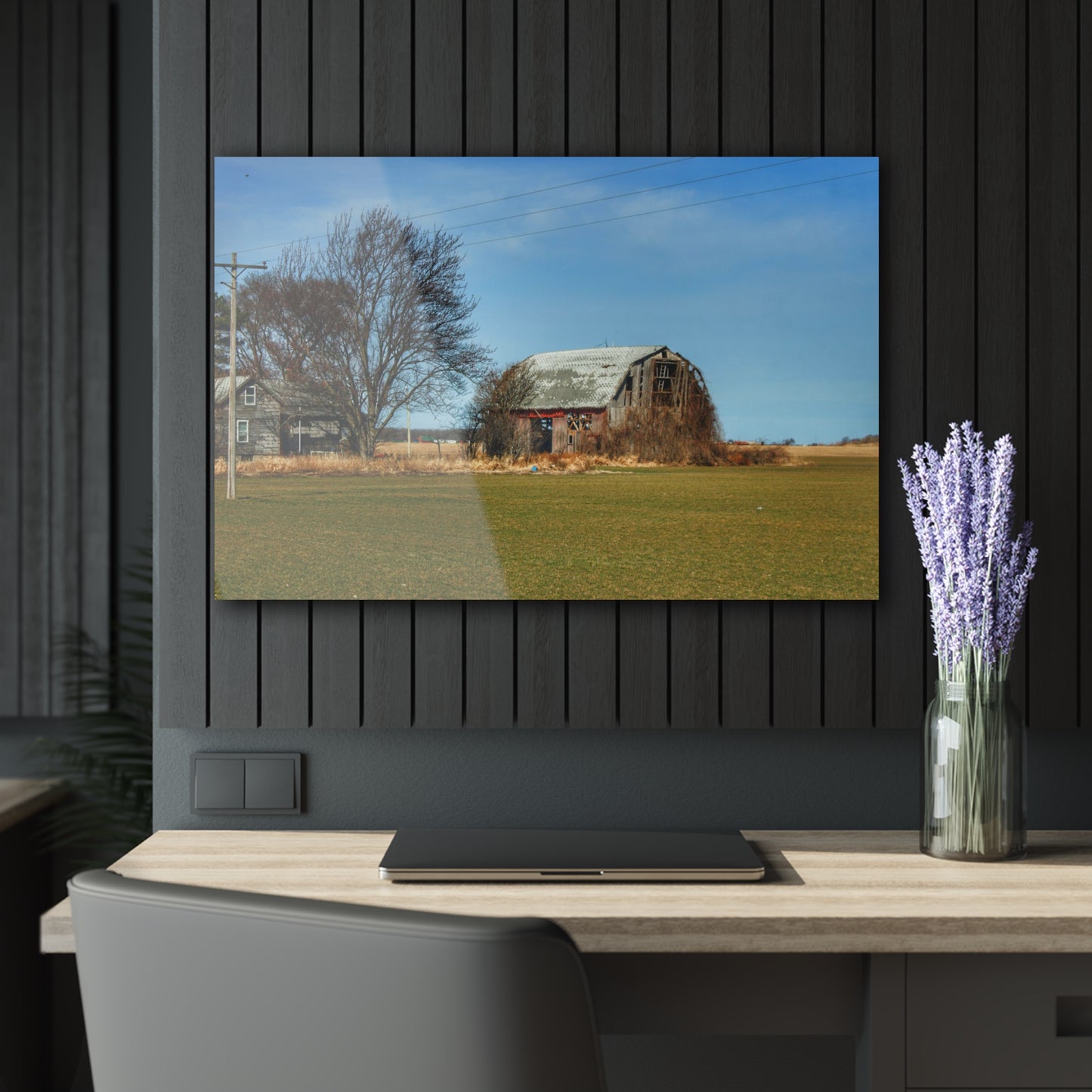 U R There Photography Bay City - Forestville Forgotten Grey Rustic Farmhouse Acrylic Wall Print
