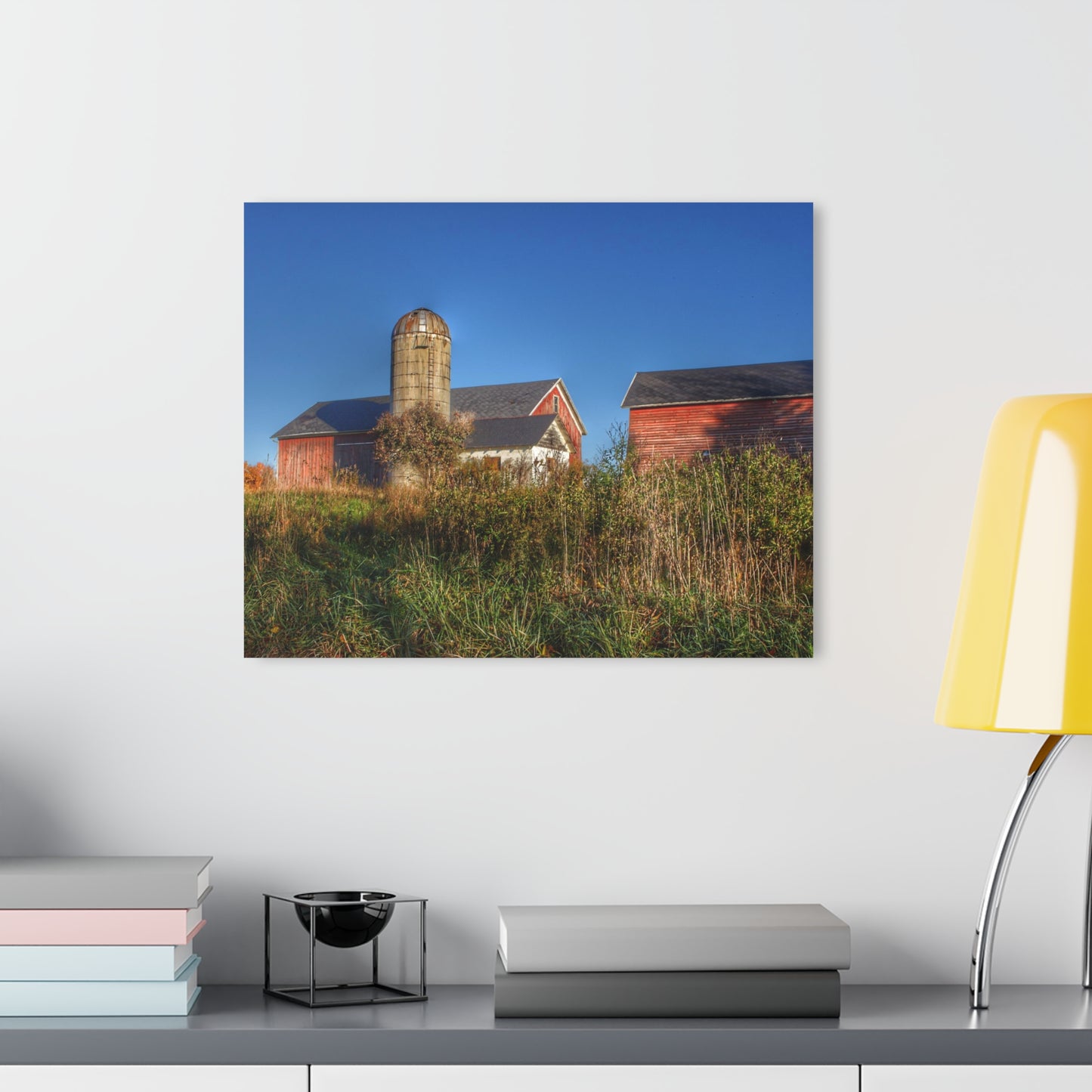 U R There Photography Clarkston Road Red II Rustic Farmhouse Acrylic Wall Print