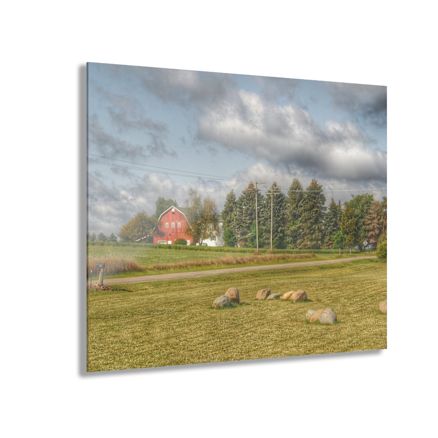 U R There Photography Across the Road Rustic Farmhouse Acrylic Wall Print