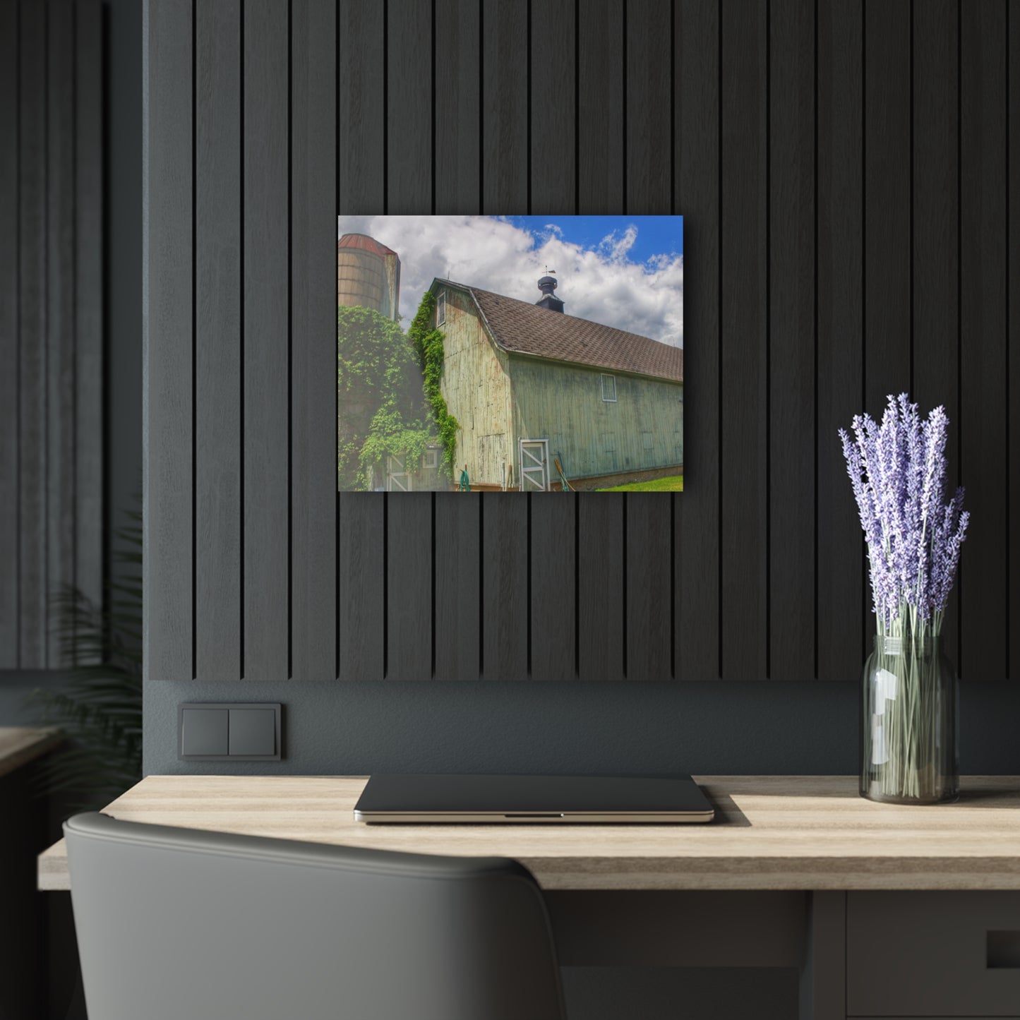 U R There Photography Clark Road Meadow Green Rustic Farmhouse Acrylic Wall Print