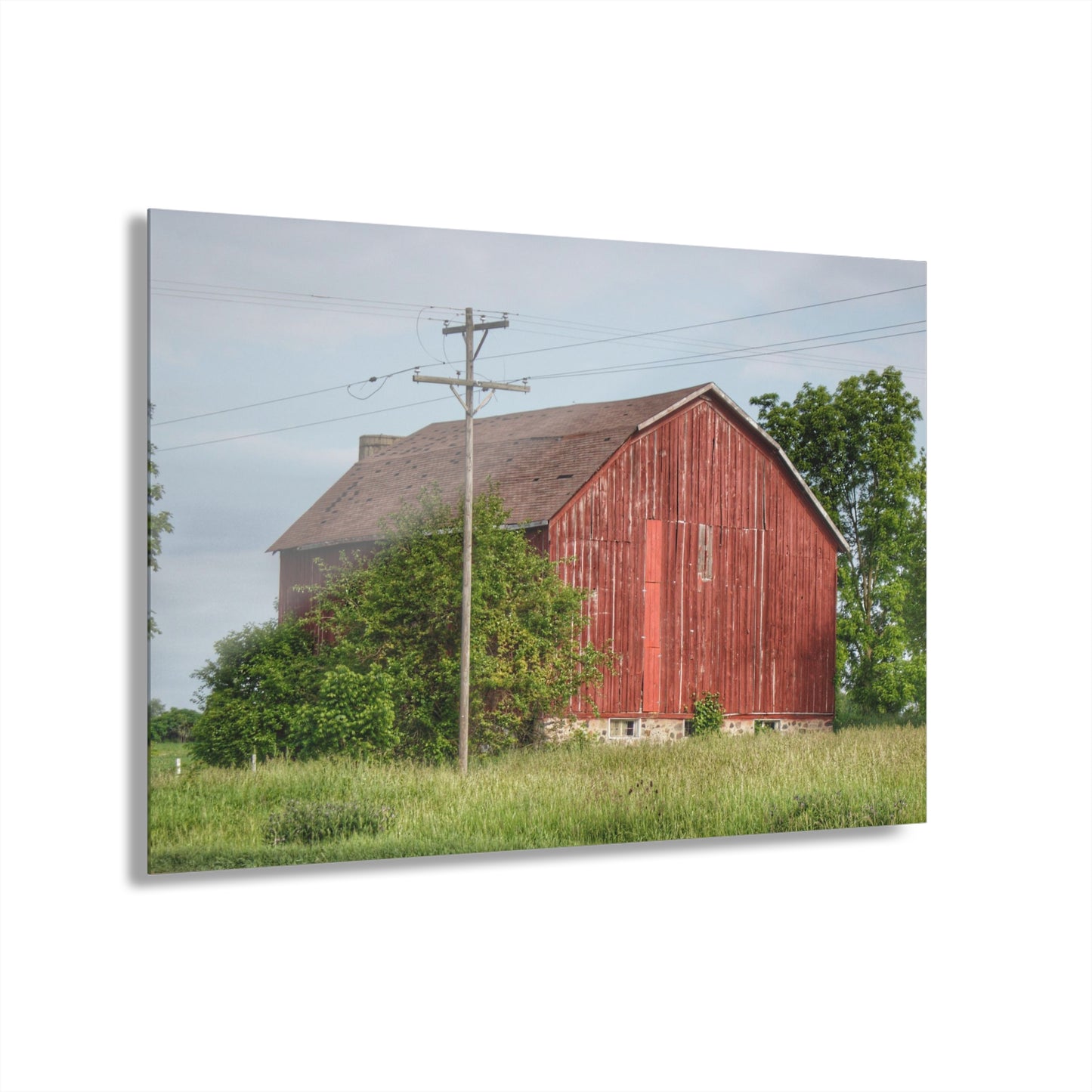 U R There Photography Armstrong Road Red I Rustic Farmhouse Acrylic Wall Print