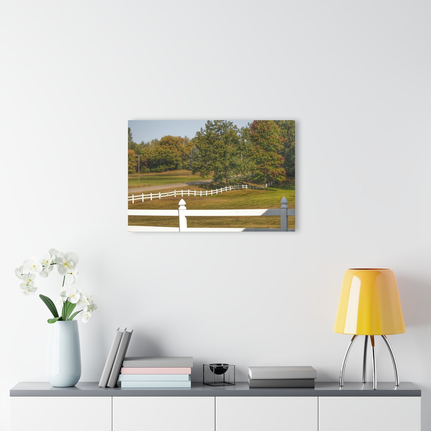 U R There Photography Beyond the White Fences Rustic Farmhouse Acrylic Wall Print