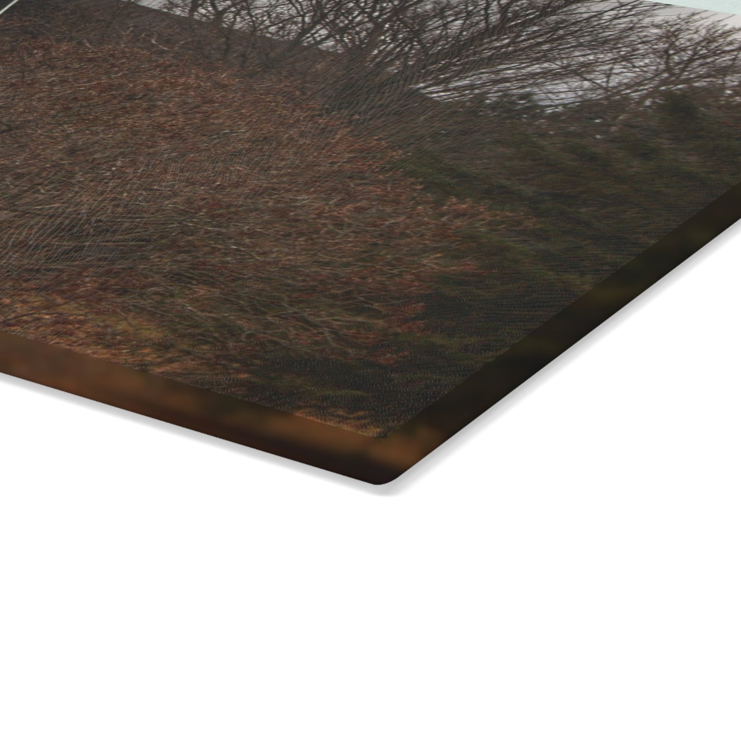 U R There Photography Caro Grey Hidden Rustic Farmhouse Tempered-Glass Cutting Board