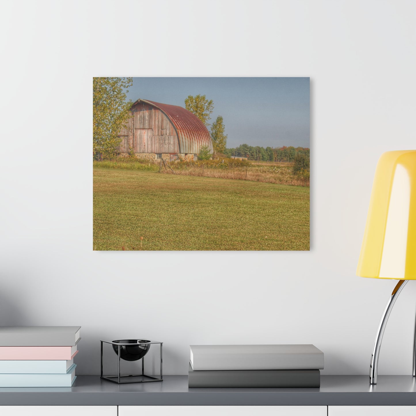 U R There Photography Snover Quonset Grey Rustic Farmhouse Acrylic Wall Print