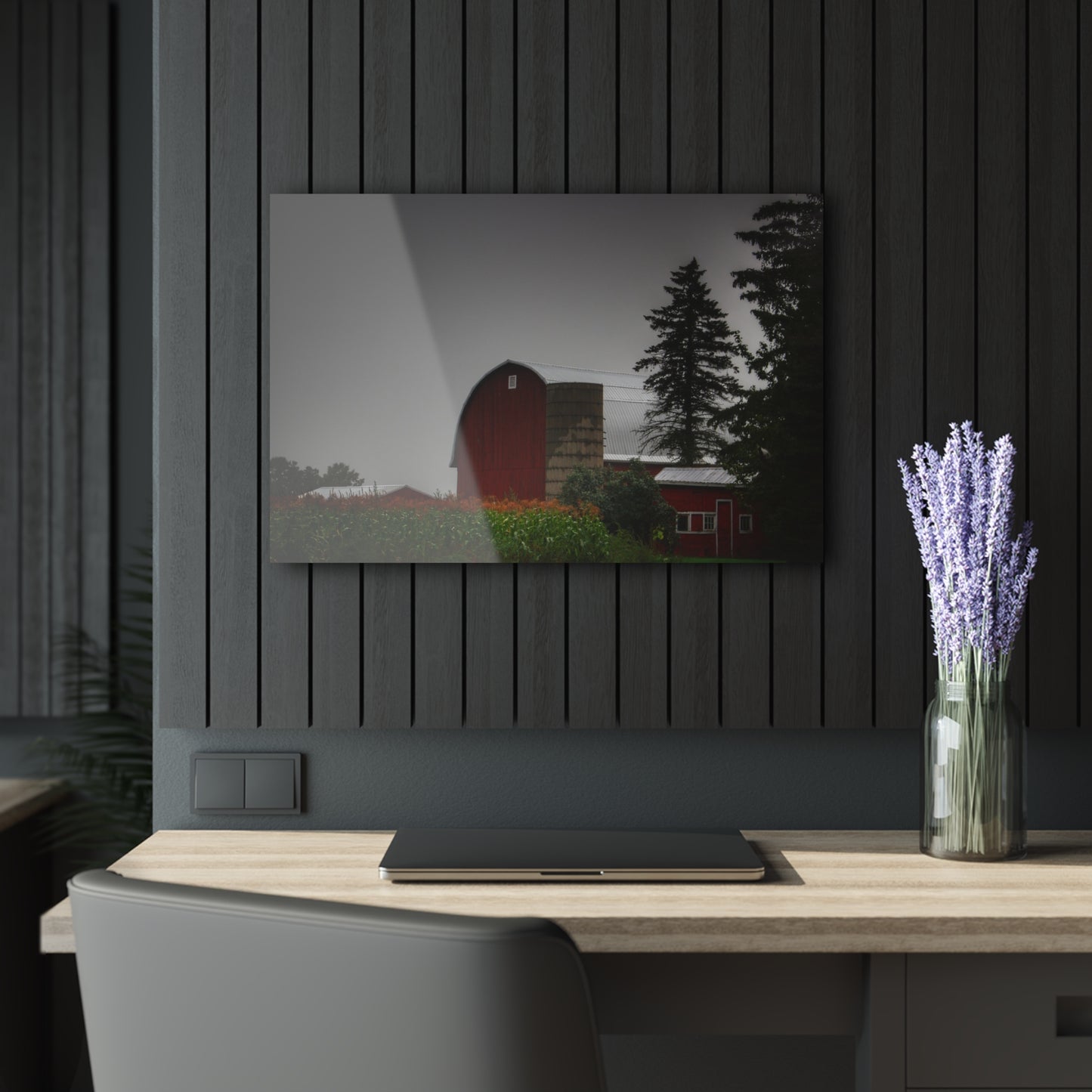U R There Photography Beyond the Fog on Haines Rustic Farmhouse Acrylic Wall Print