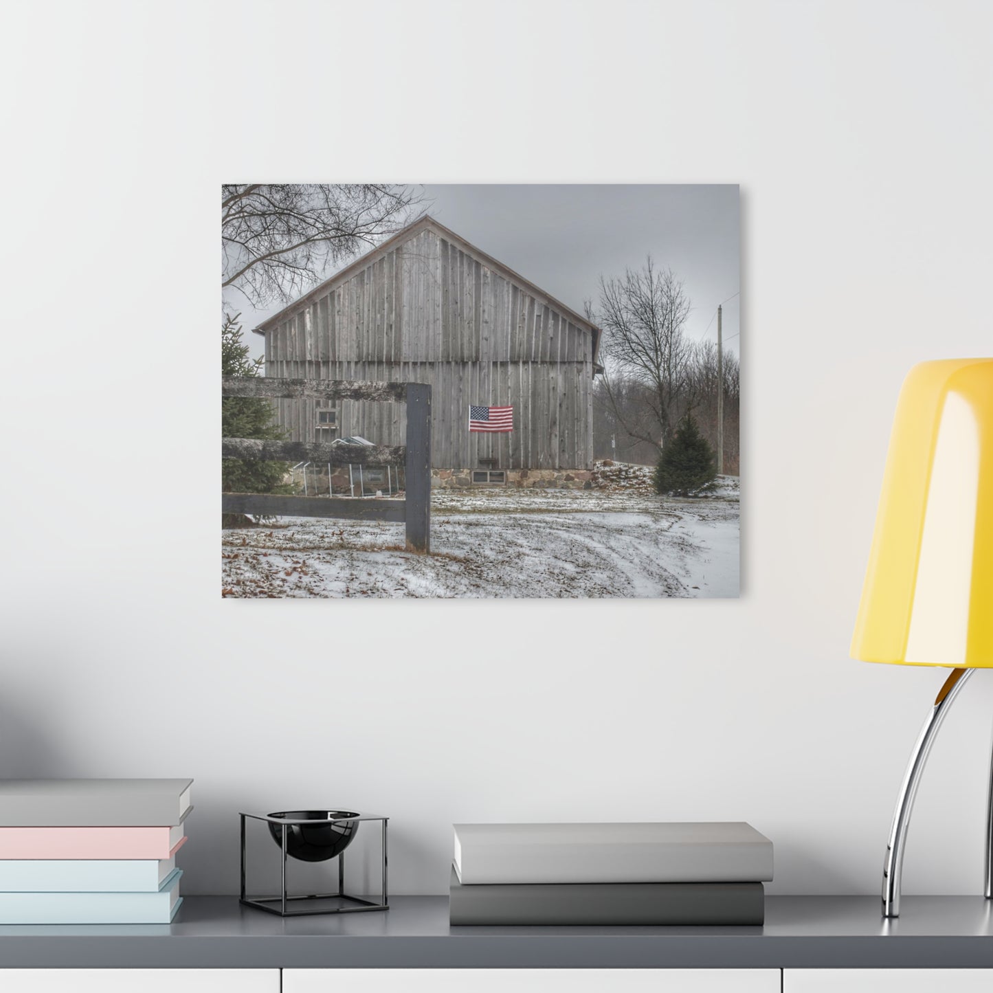 U R There Photography Sutton Road Patriot Grey I Rustic Farmhouse Acrylic Wall Print