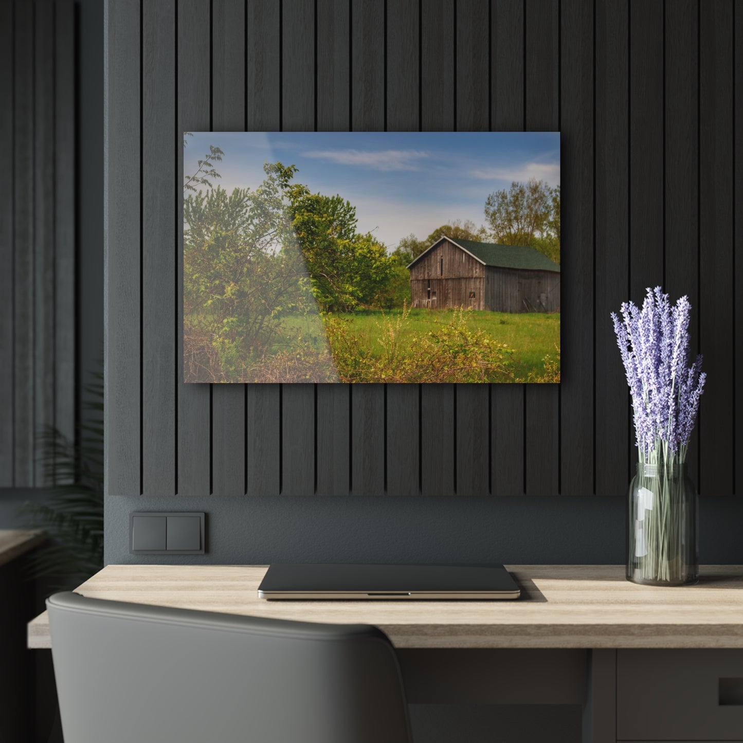 U R There Photography North Branch Little Grey Rustic Farmhouse Acrylic Wall Print