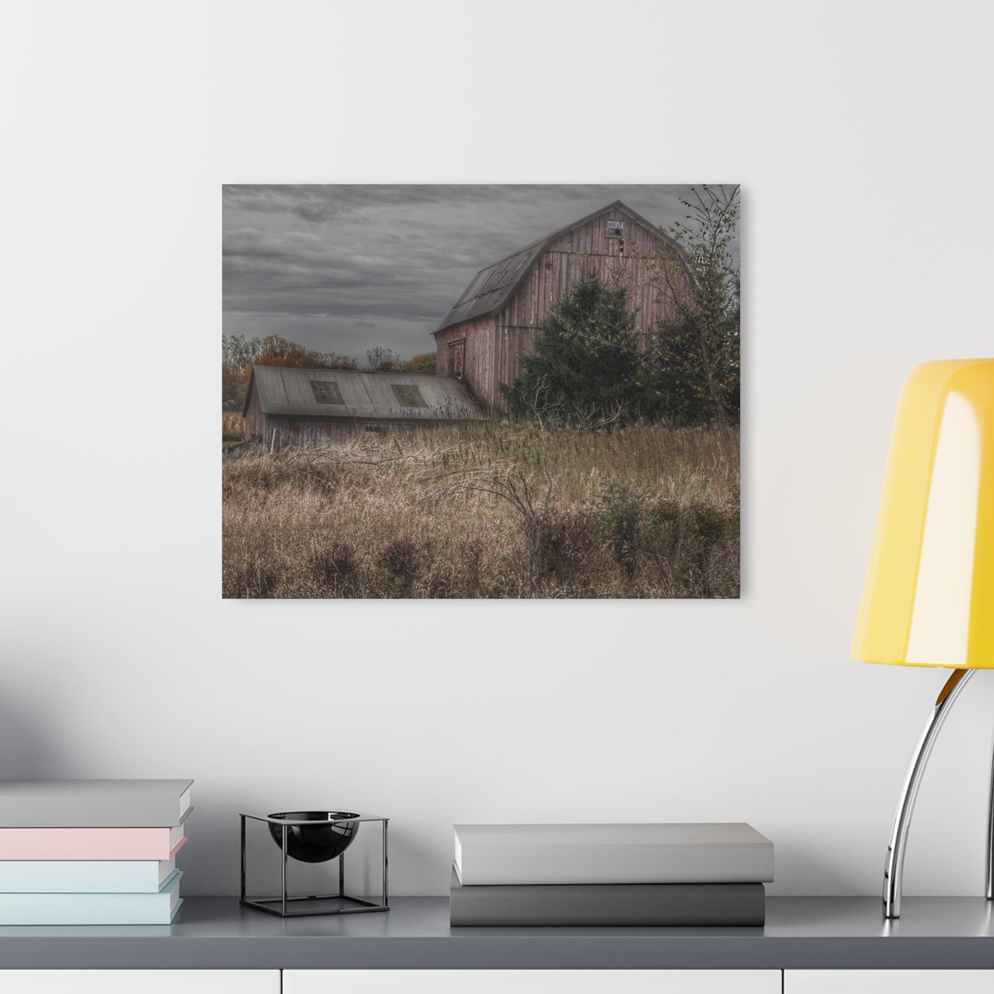 U R There Photography Treasurer Road Red Rustic Farmhouse Acrylic Wall Print