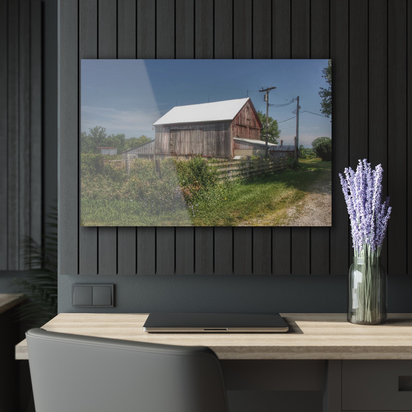 U R There Photography Castle Road Cow Barn I Rustic Farmhouse Acrylic Wall Print