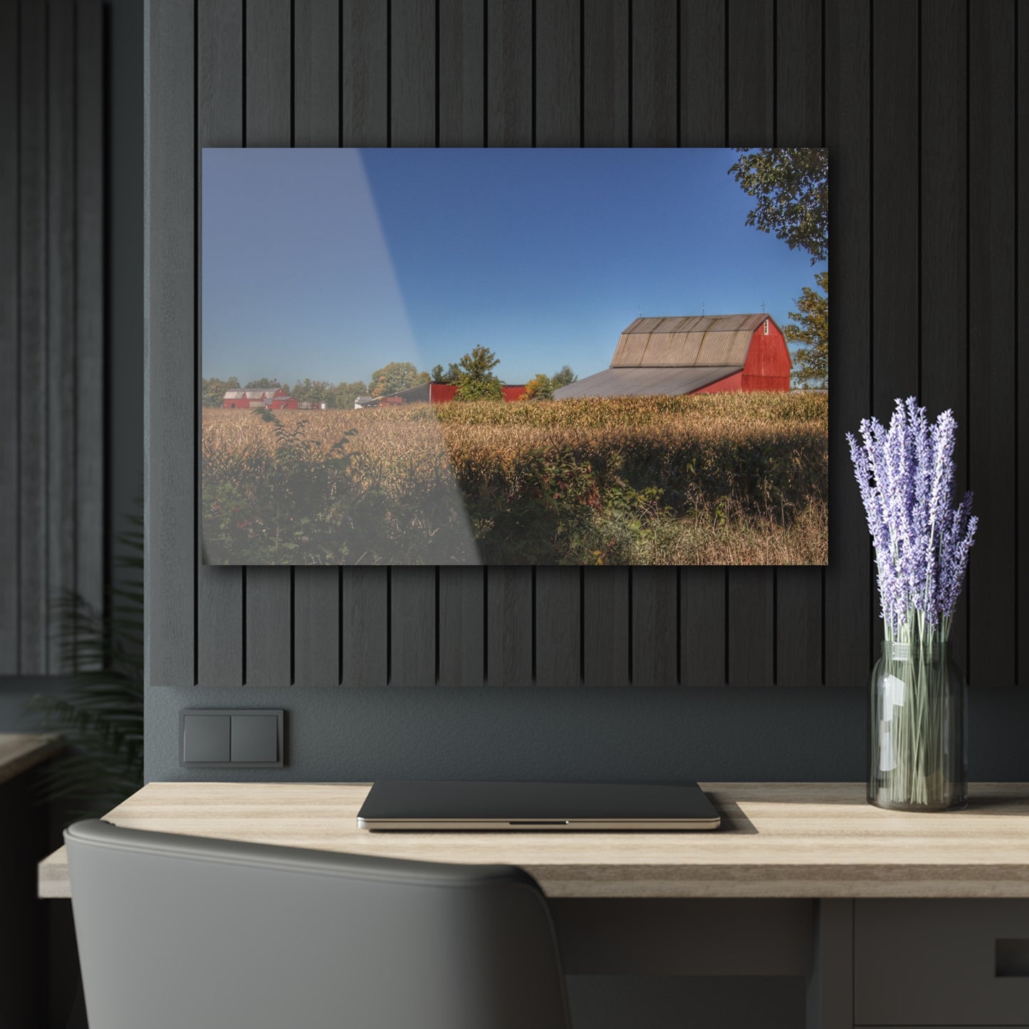 U R There Photography Red Saltbox Barn Rustic Farmhouse Acrylic Wall Print