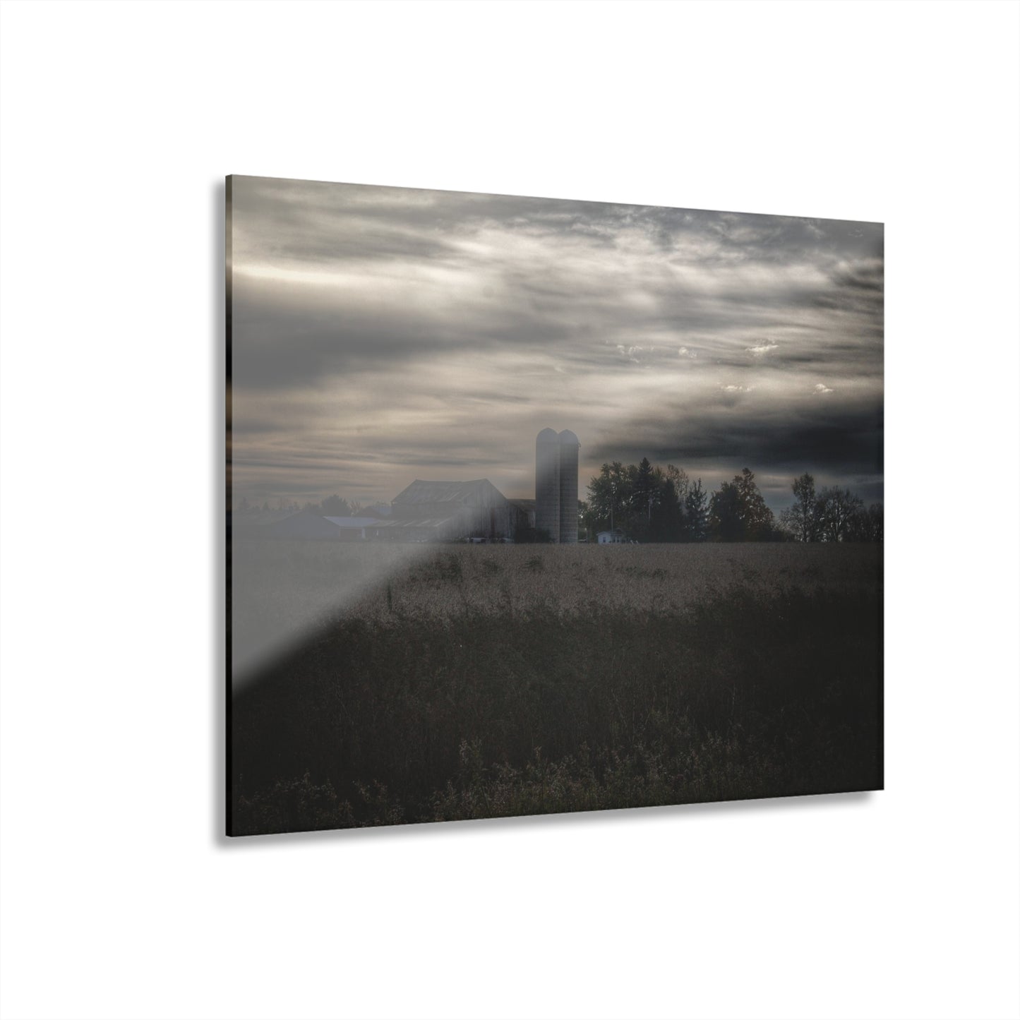 U R There Photography Across the Field on Brown City Road Rustic Farmhouse Acrylic Wall Print