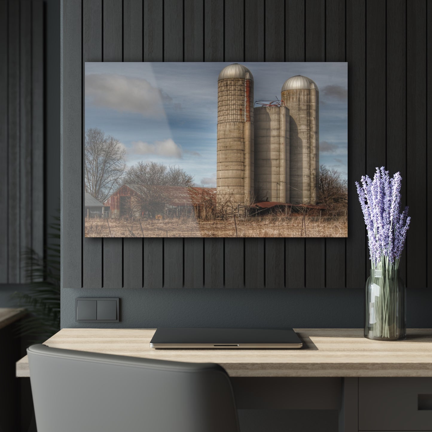 U R There Photography Silo Rust Rustic Farmhouse Acrylic Wall Print