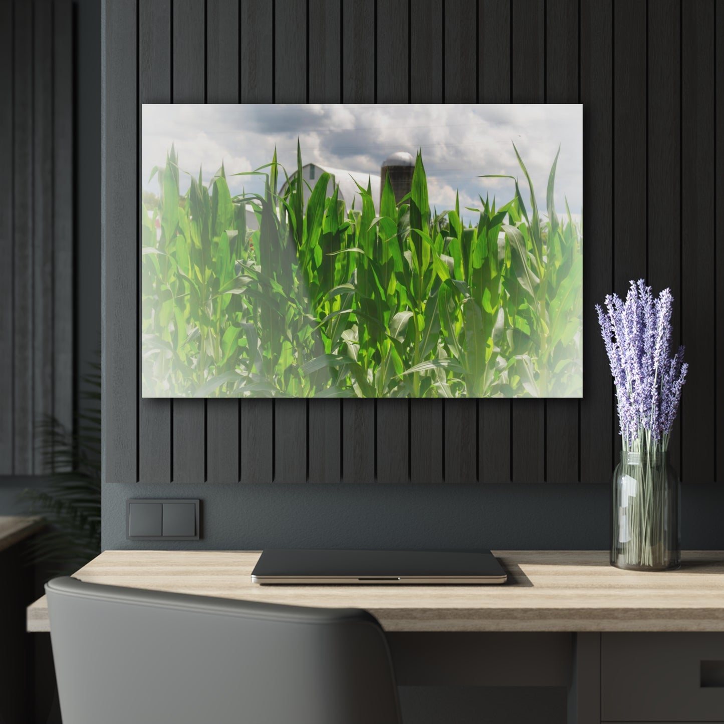 U R There Photography Beyond the Corn in Millington Rustic Farmhouse Acrylic Wall Print