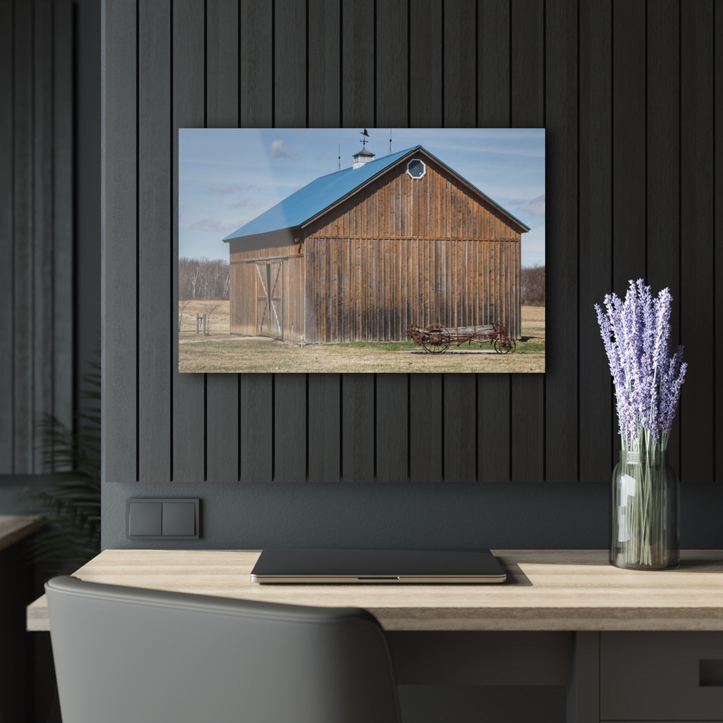 U R There Photography Barn and Buggy Rustic Farmhouse Acrylic Wall Print