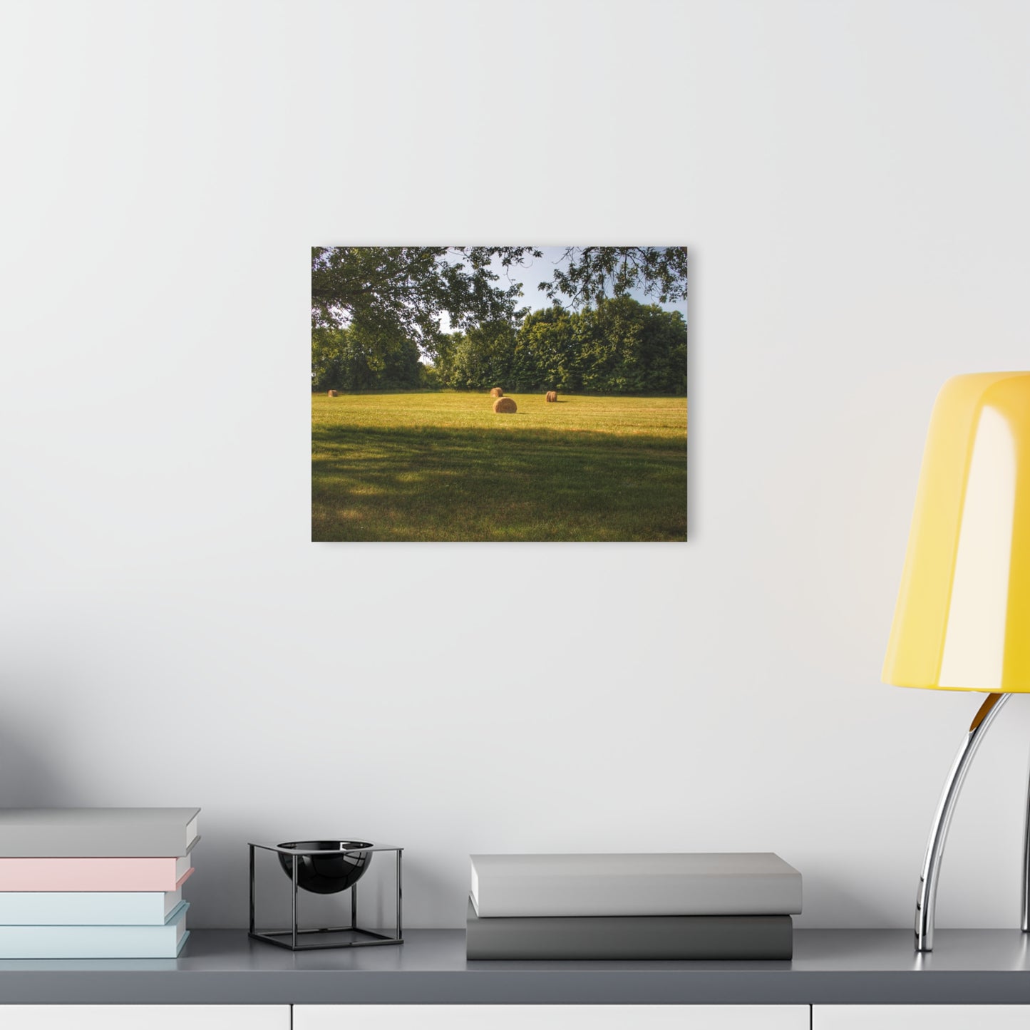 U R There Photography Summer Haybales I Rustic Farmhouse Acrylic Wall Print