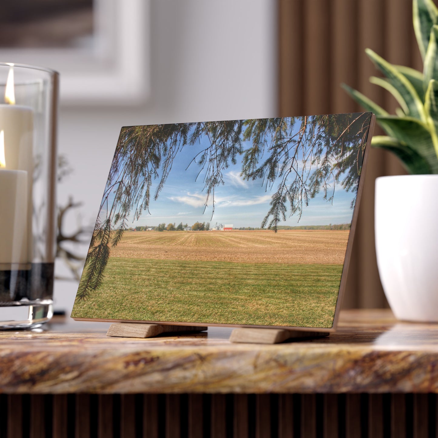 U R There Photography Cass City Farm Rustic Farmhouse Decorative Ceramic Tile