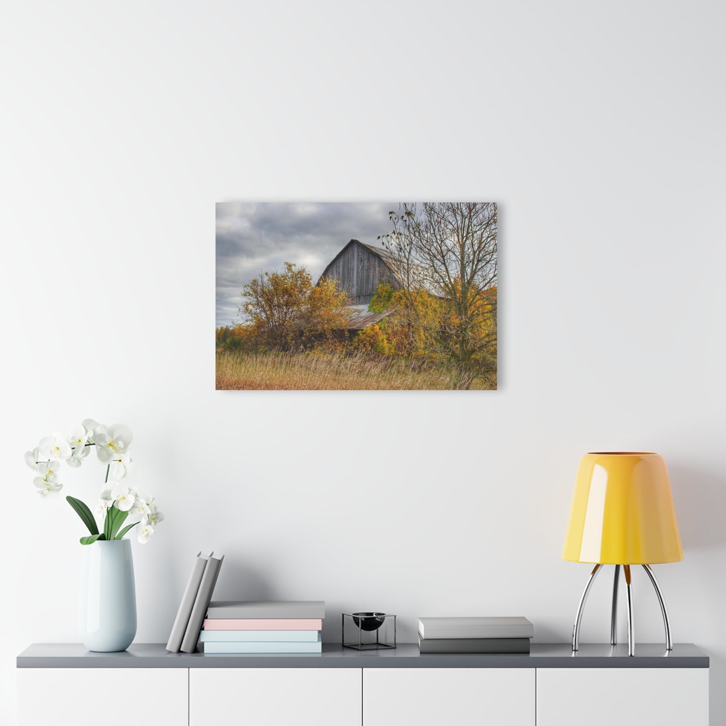 U R There Photography Church Road Grey IV Rustic Farmhouse Acrylic Wall Print