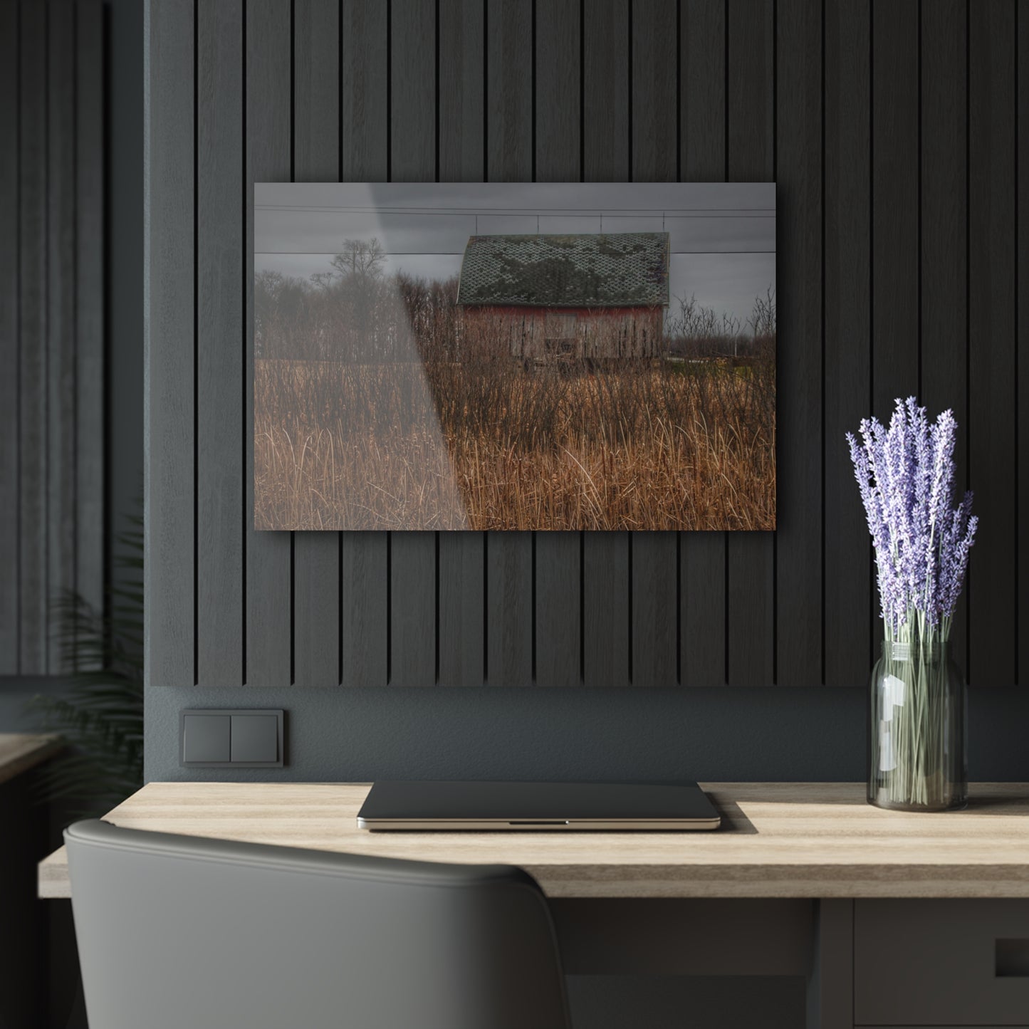 U R There Photography Brown Road Rustic Rustic Farmhouse Acrylic Wall Print