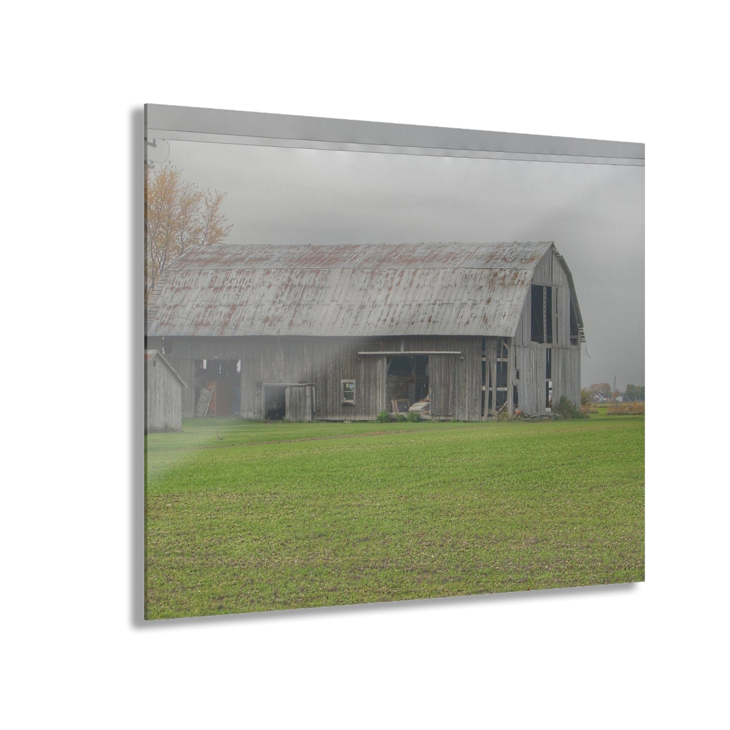 U R There Photography Bradford Road Grey Rustic Farmhouse Acrylic Wall Print