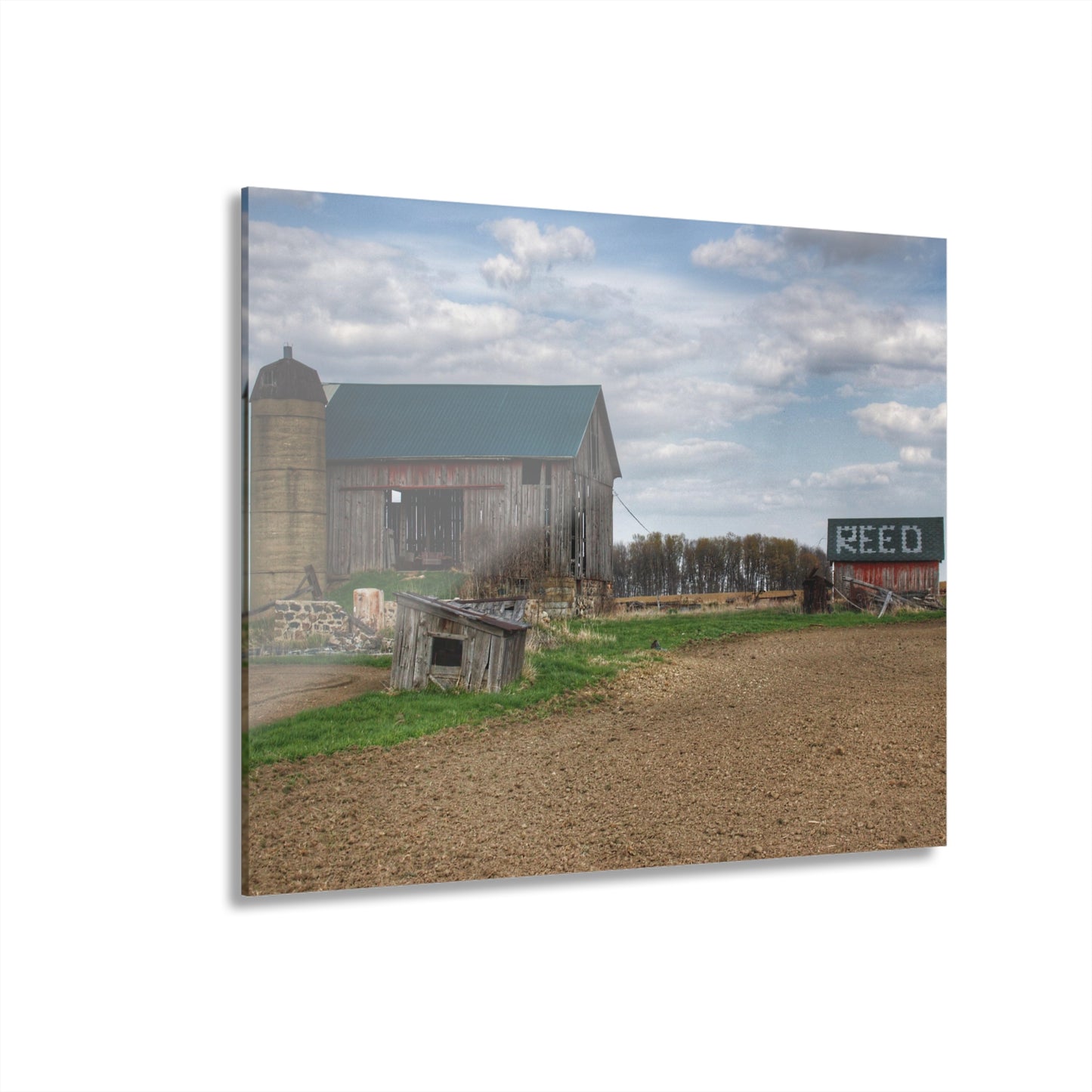 U R There Photography Cedar Creek Road Reds Rustic Farmhouse Acrylic Wall Print