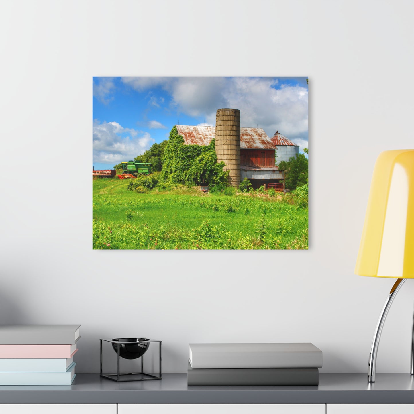 U R There Photography Slattery Rusted Red Rustic Farmhouse Acrylic Wall Print