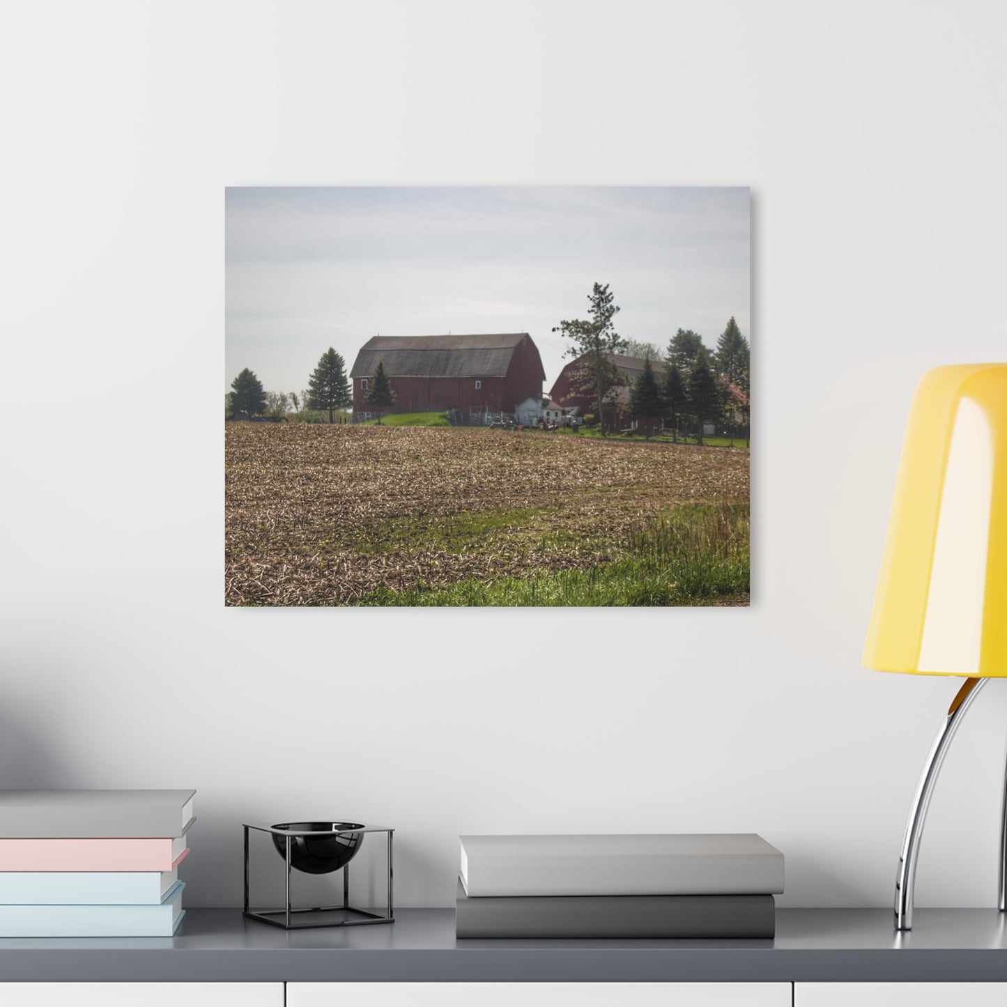 U R There Photography Bishop Road Reds IV Rustic Farmhouse Acrylic Wall Print