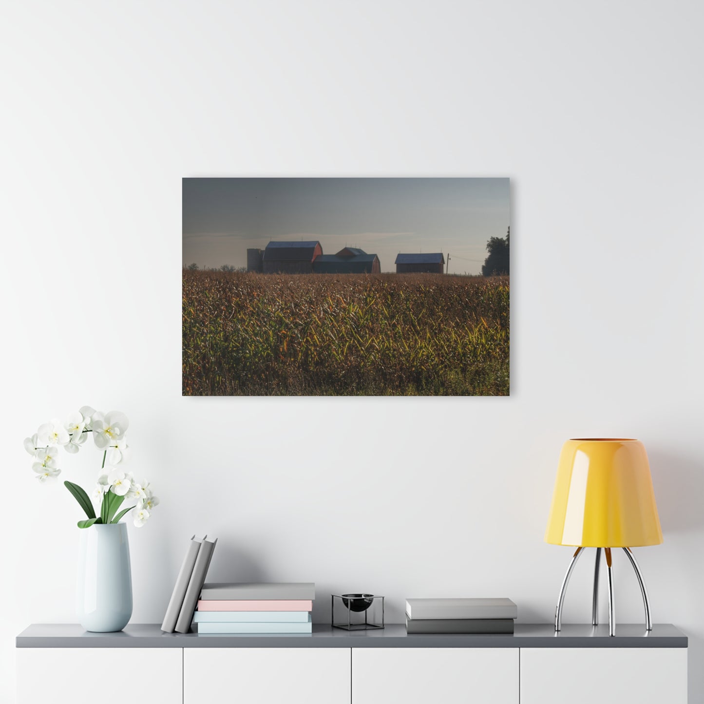 U R There Photography Slattery Road Farm and Cornfield I Rustic Farmhouse Acrylic Wall Print