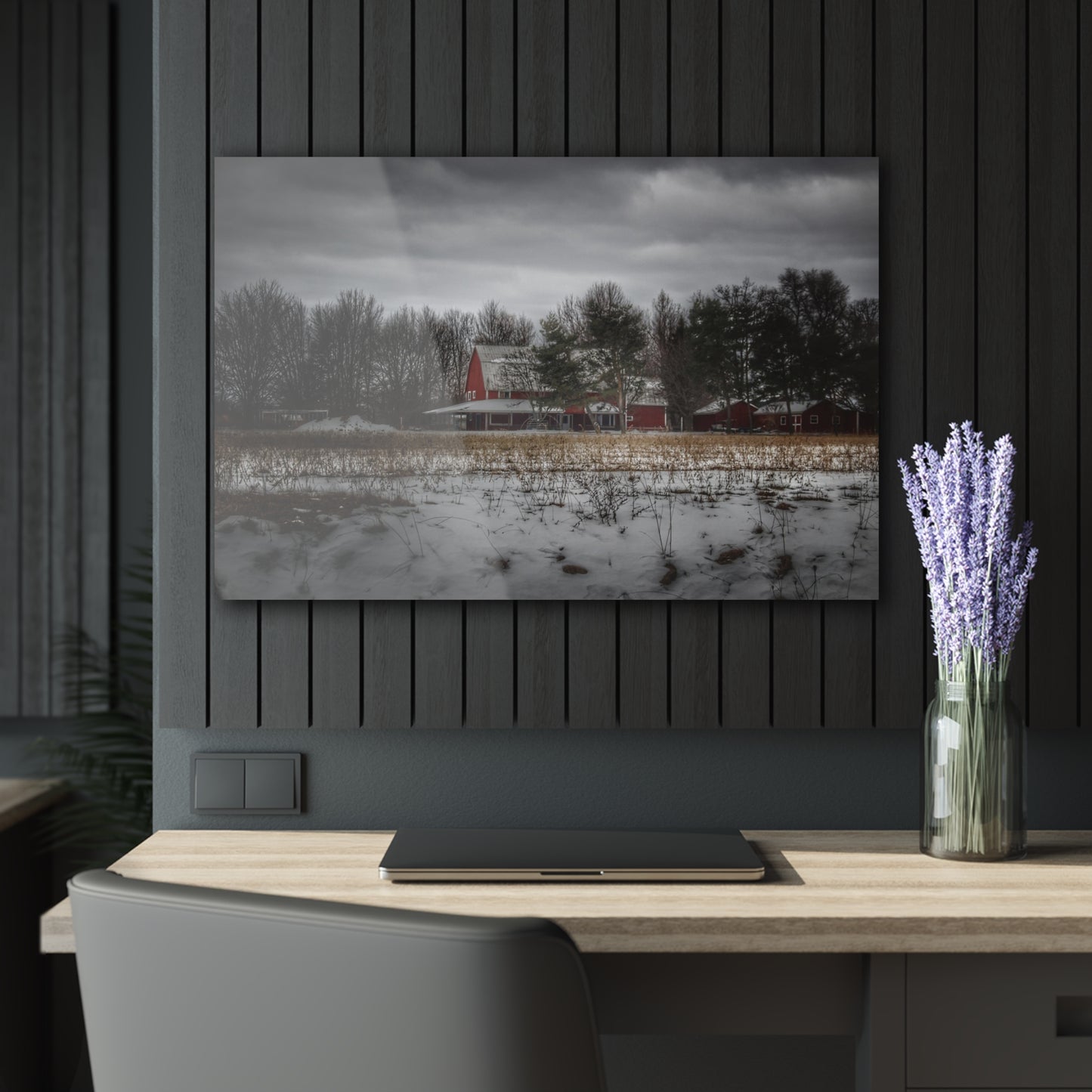 U R There Photography Across the Field in Thornville Rustic Farmhouse Acrylic Wall Print