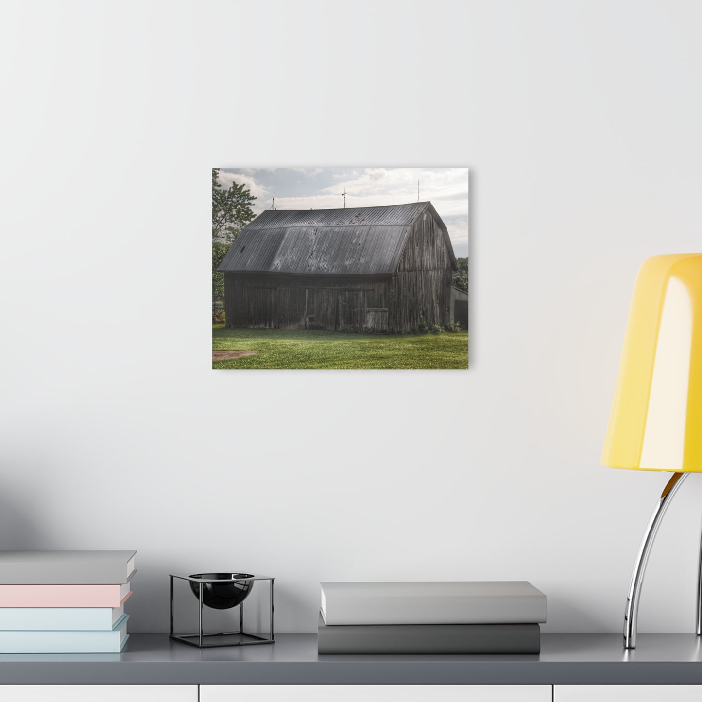 U R There Photography Rich Road Grey Rustic Farmhouse Acrylic Wall Print