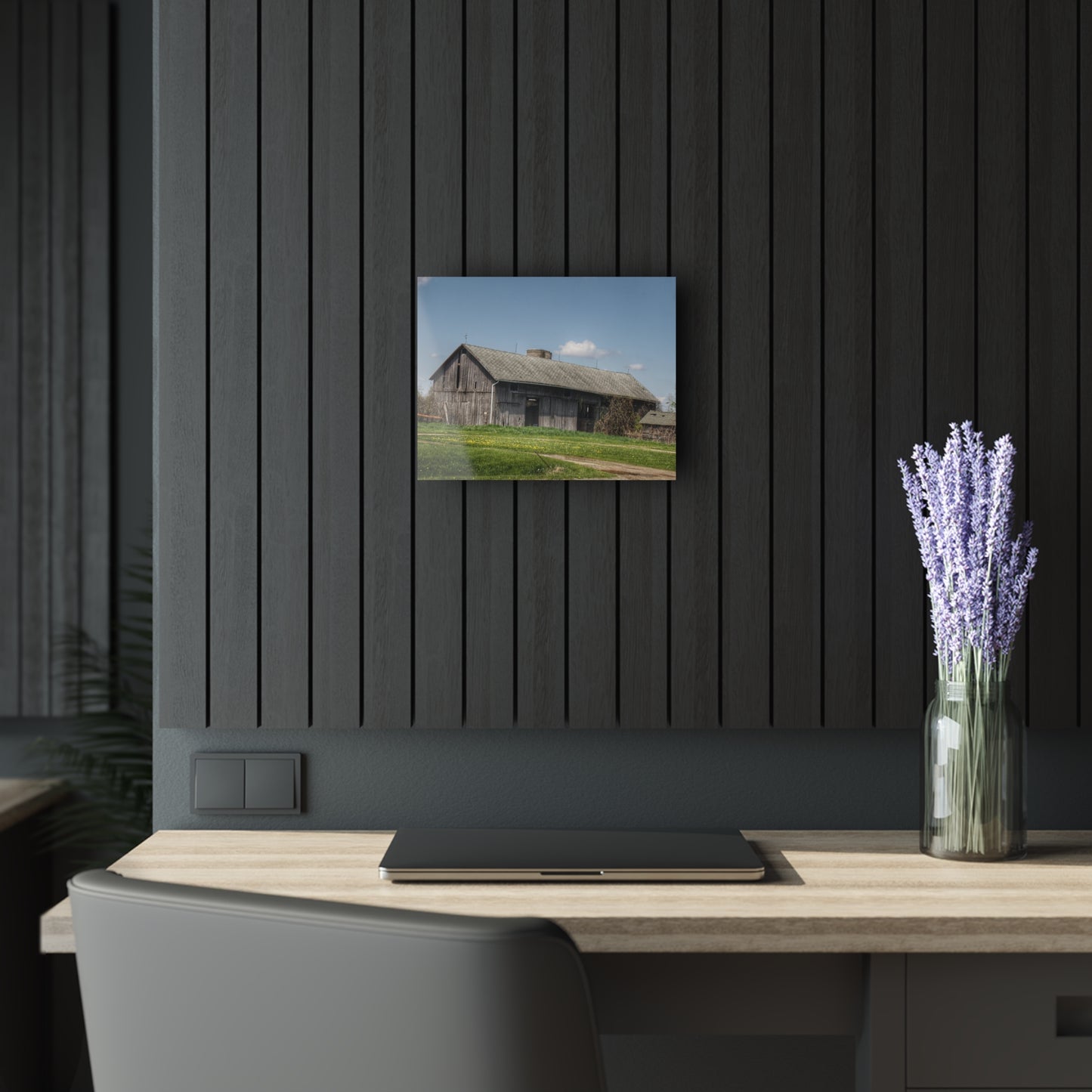 U R There Photography Wilder Road Grey II Rustic Farmhouse Acrylic Wall Print