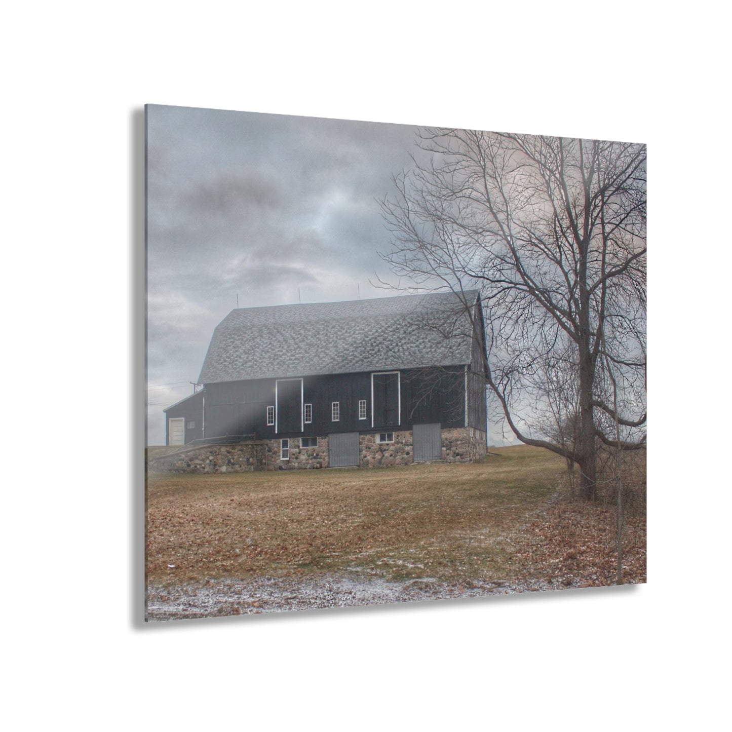 U R There Photography Attica Road Black Rustic Farmhouse Acrylic Wall Print