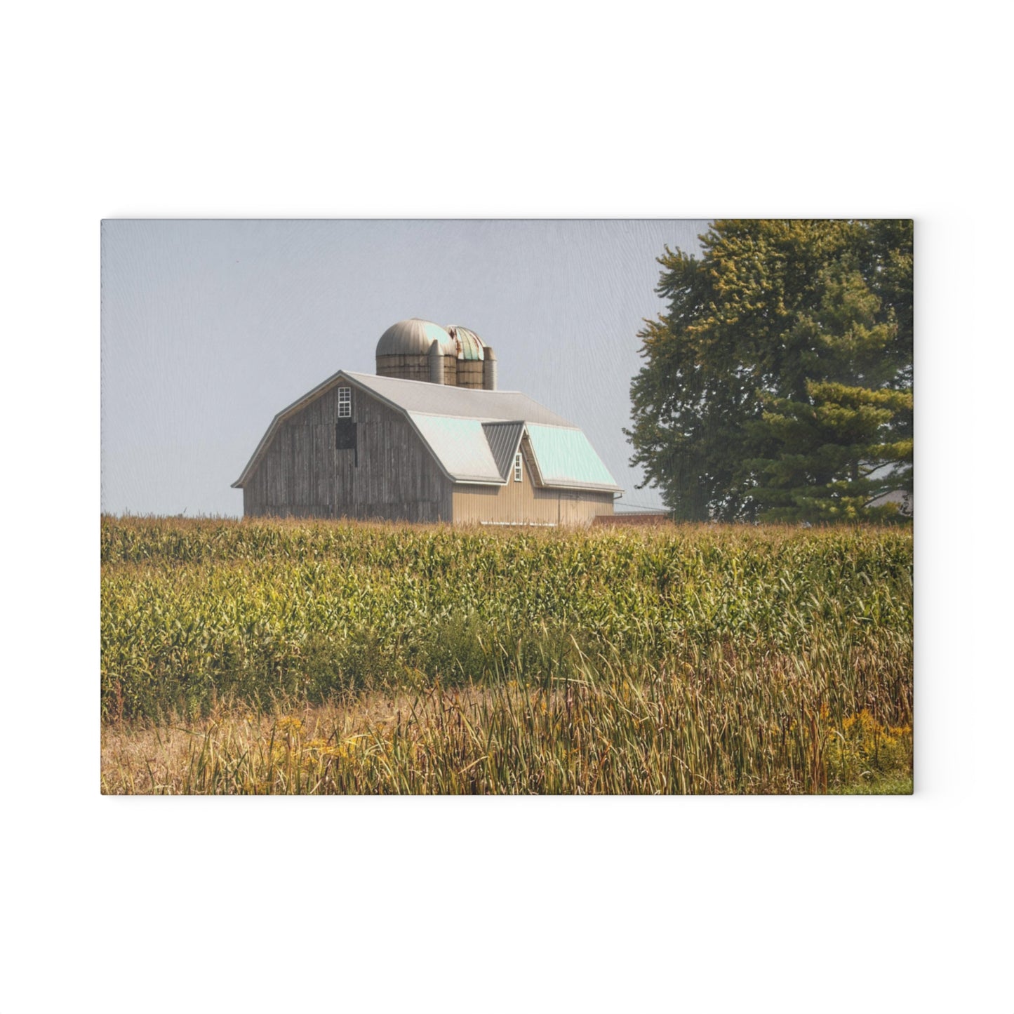 U R There Photography Beyond the September Corn on Swaffer Rustic Farmhouse Tempered-Glass Cutting Board