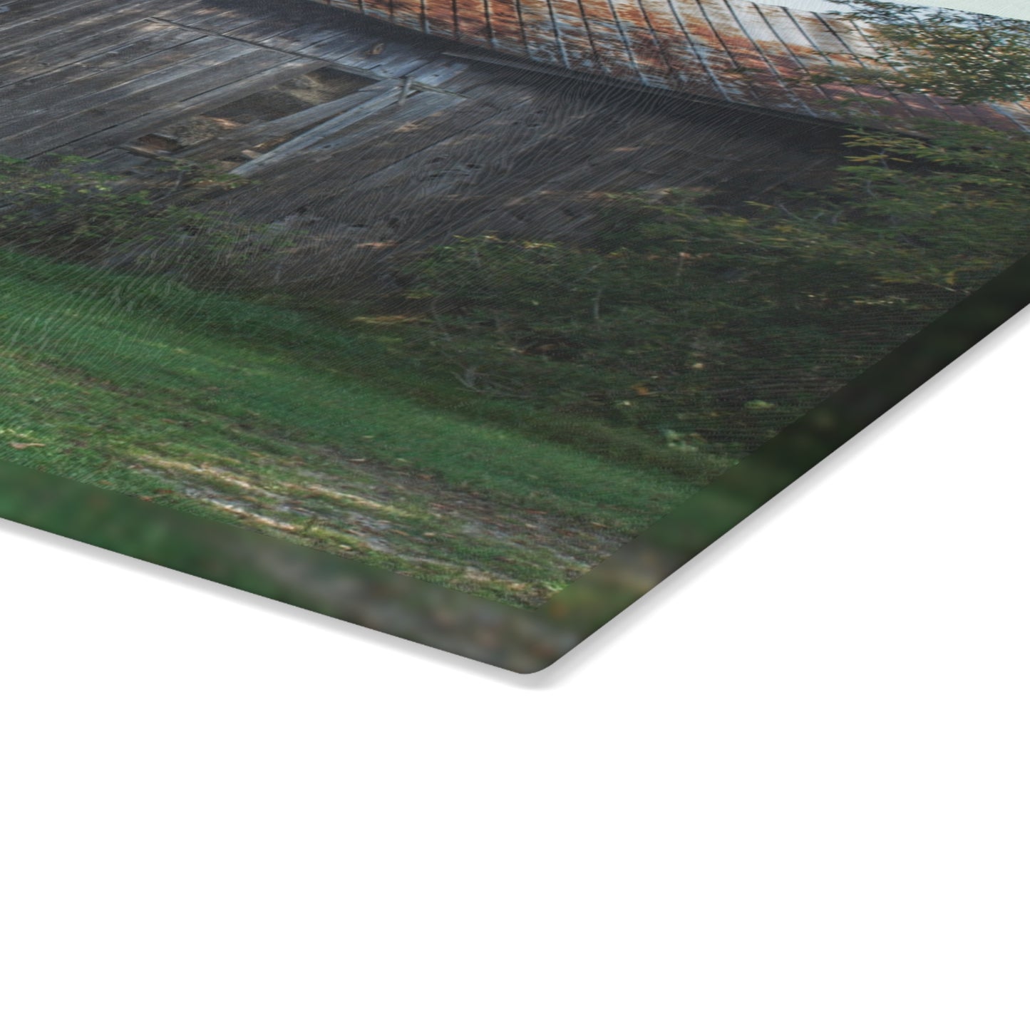 U R There Photography Rusted Grey Rustic Farmhouse Tempered-Glass Cutting Board