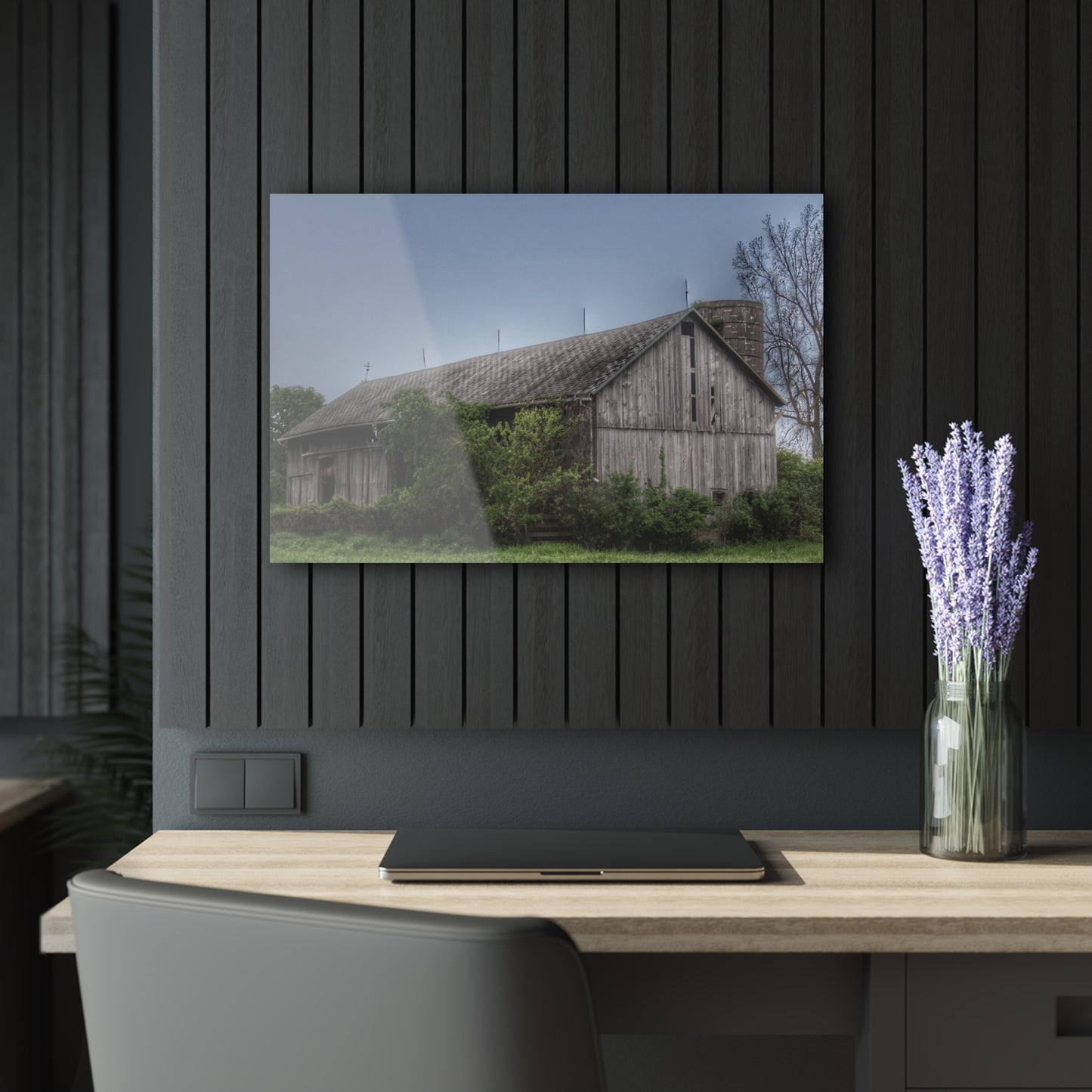 U R There Photography Wilder Road Grey I Rustic Farmhouse Acrylic Wall Print