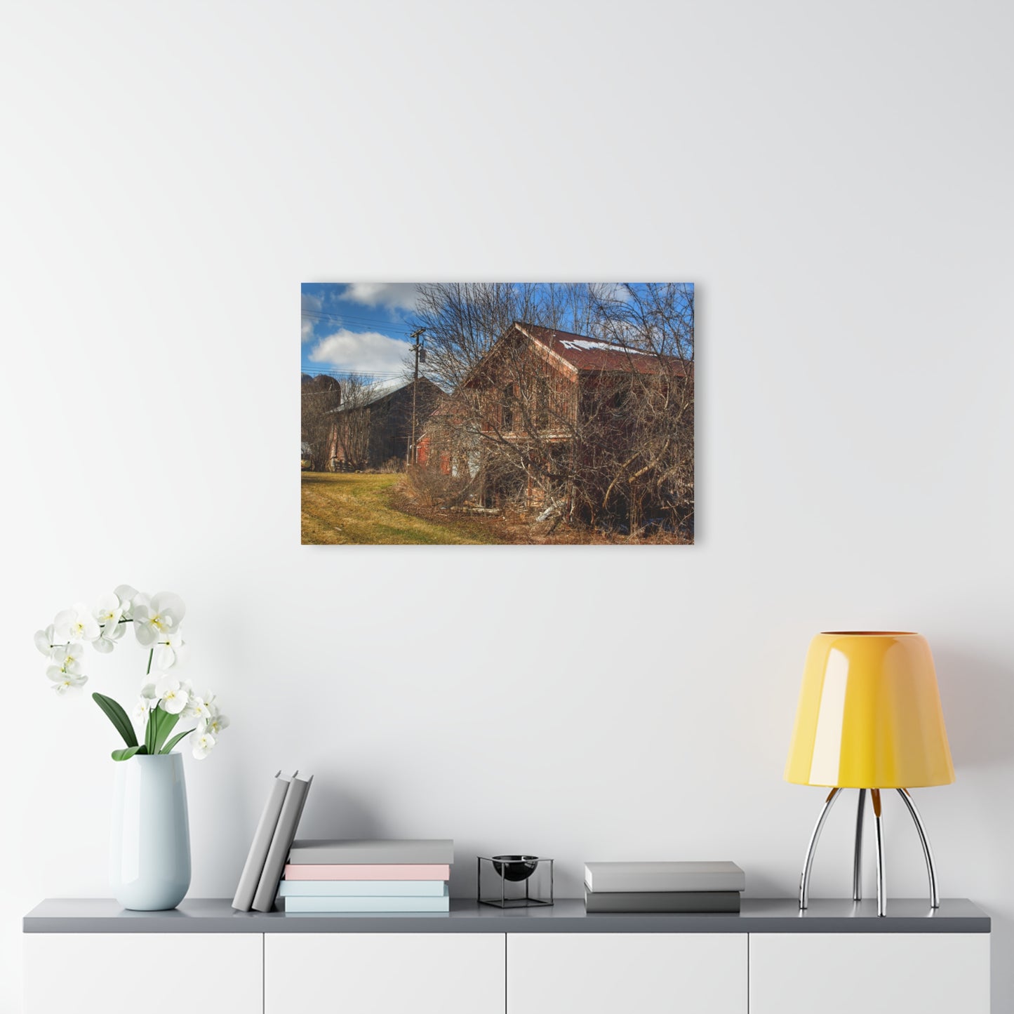 U R There Photography Buried Burnside Greys II Rustic Farmhouse Acrylic Wall Print